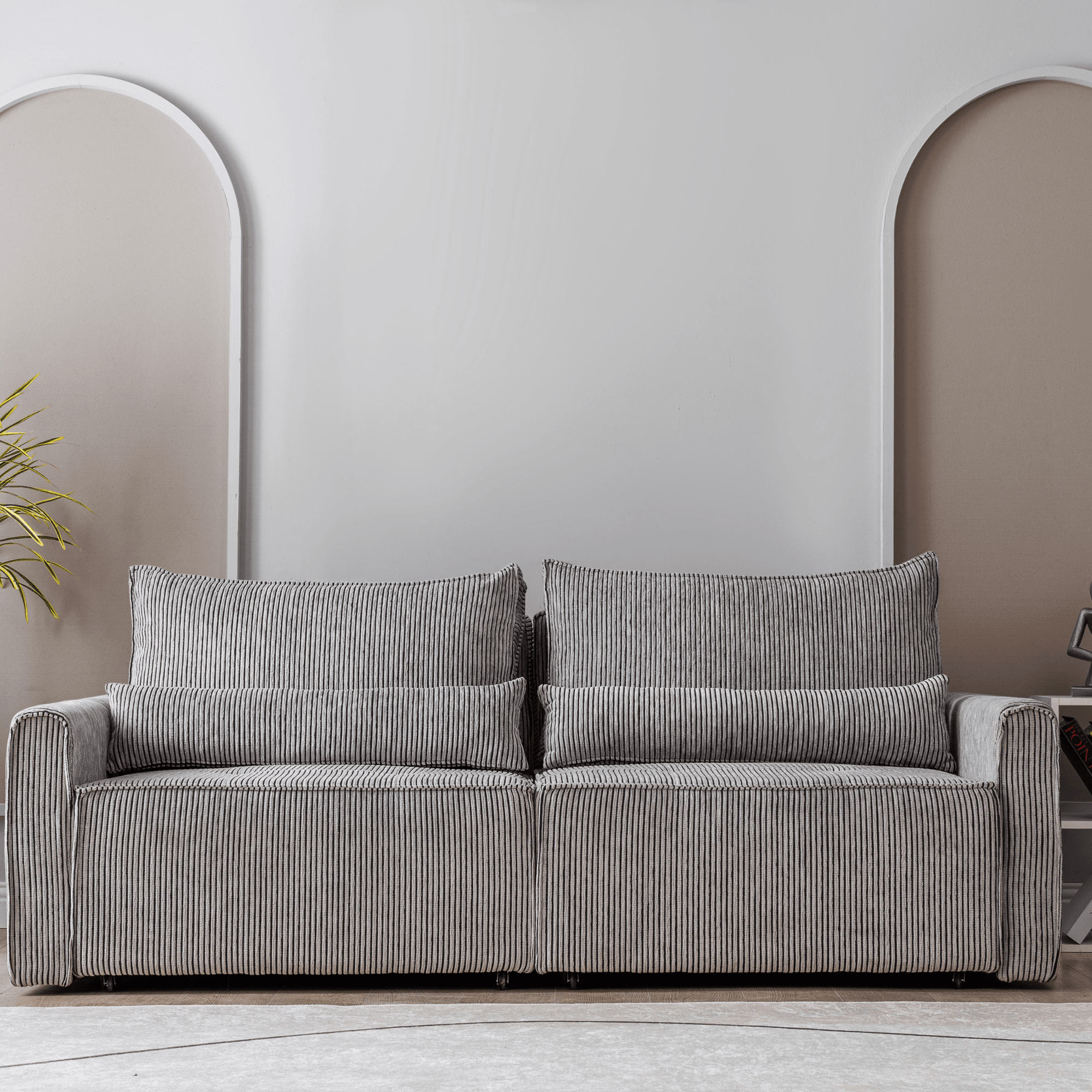 Benissa Schlafsofa 3 Sitzer mit Stauraum & Schlaffunktion | Ecksofa & Heimkino-Sofa, verstellbare Rückenlehne