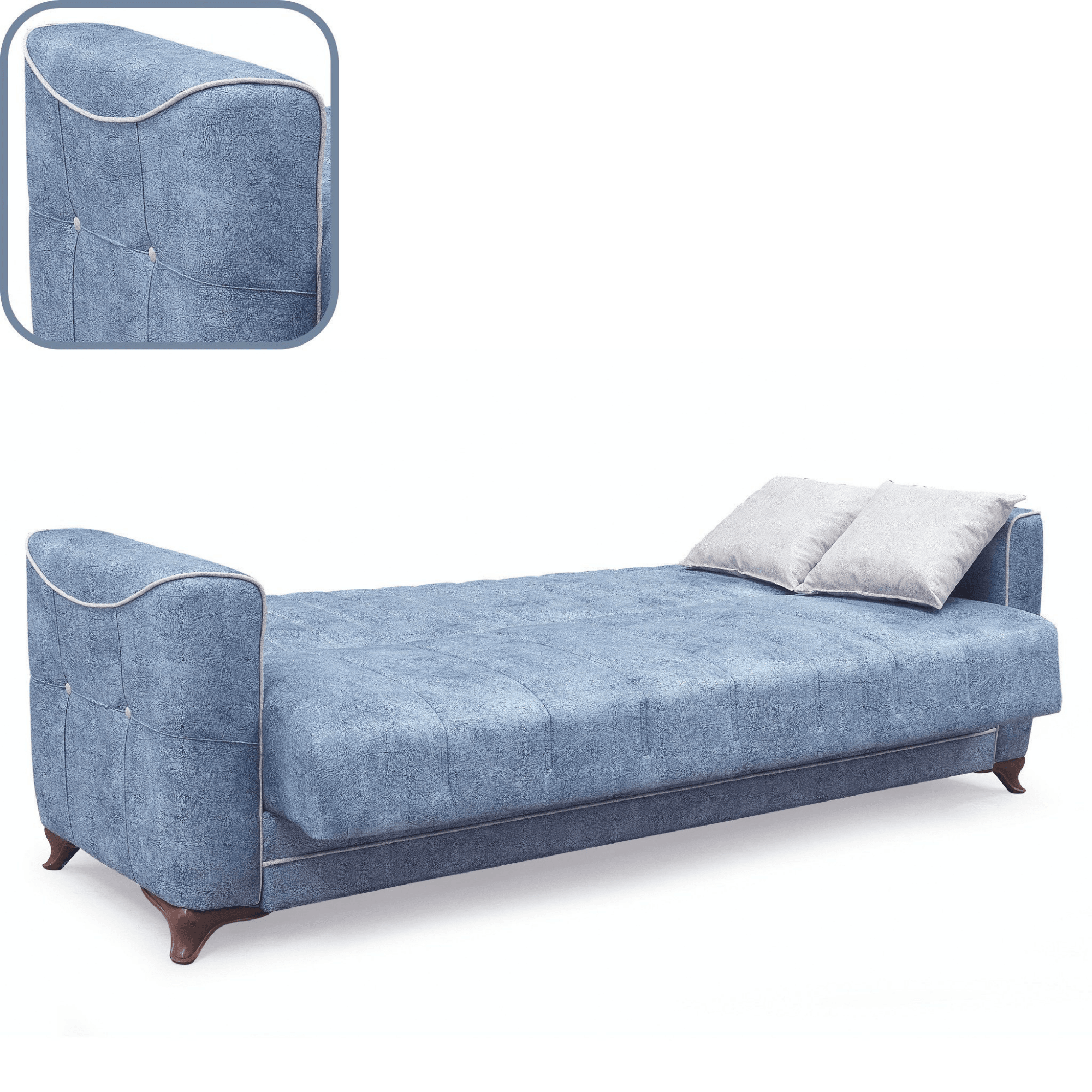Gowoll 3-Sitzer Schlafsofa mit Schlaffunktion & Stauraum – Modell Perle