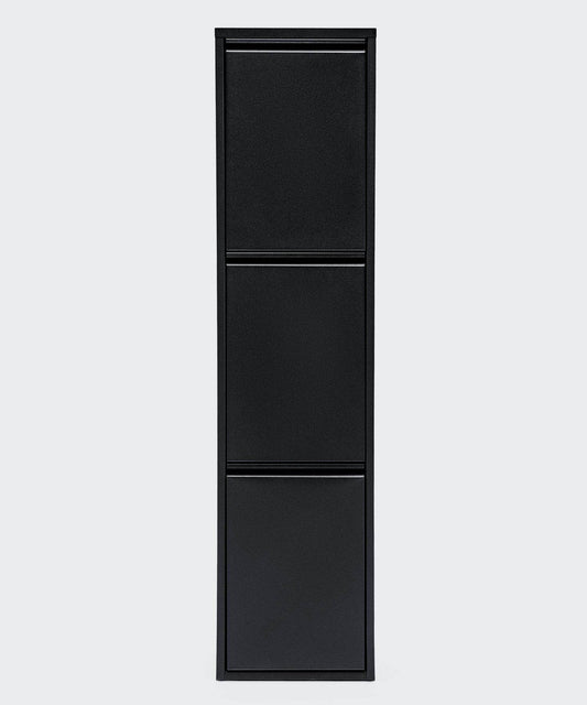 Gowoll Mülleimer Küche aus Fleckenfest Biomülleimer Wandmontage Abfalleimer Mülltrennsysteme Küchenmülleimer mit Herausnehmbarer Inneneimer Recycling system (3 x 15 L Schwarz)