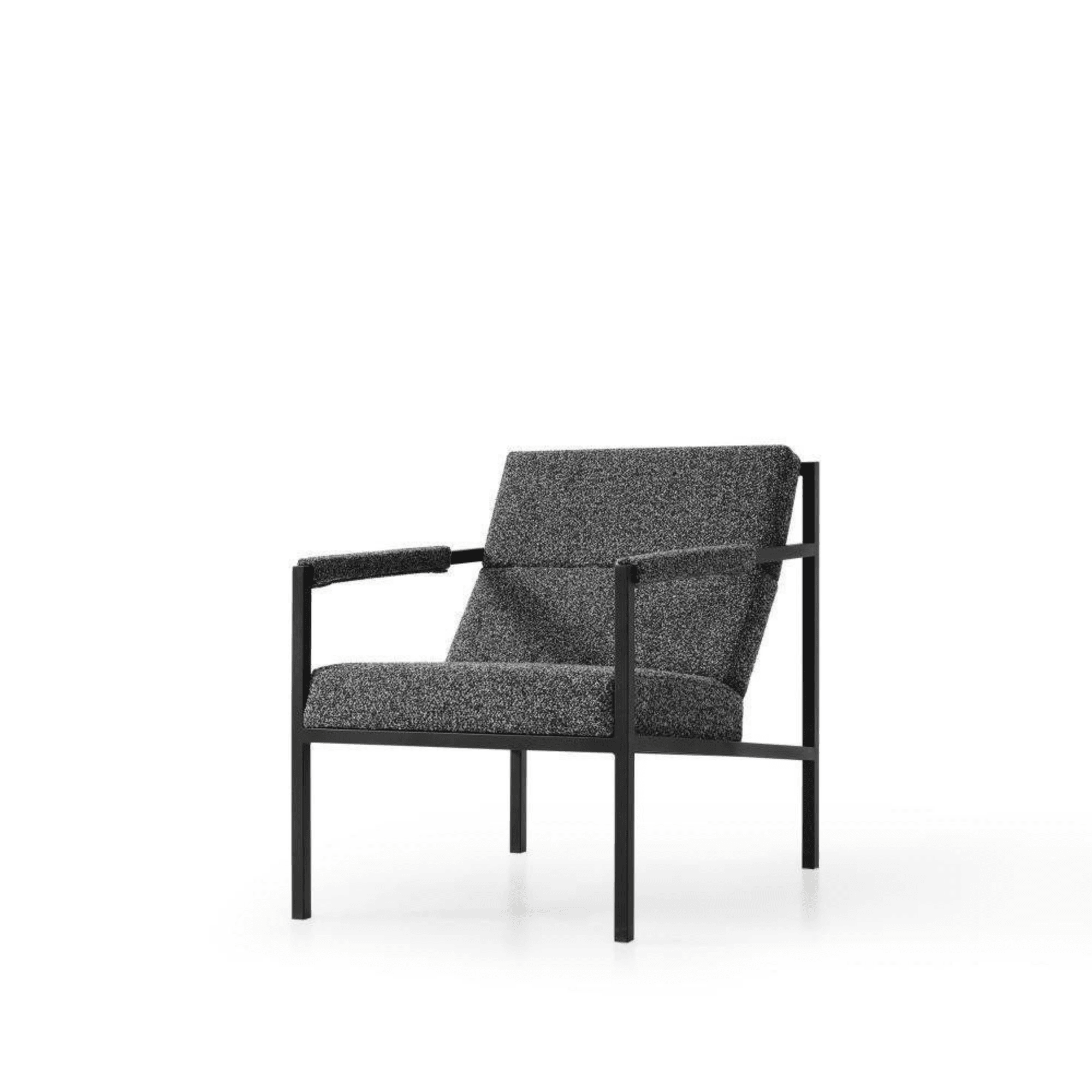 Sessel Polstersessel mit Metallrahmen Schwarz