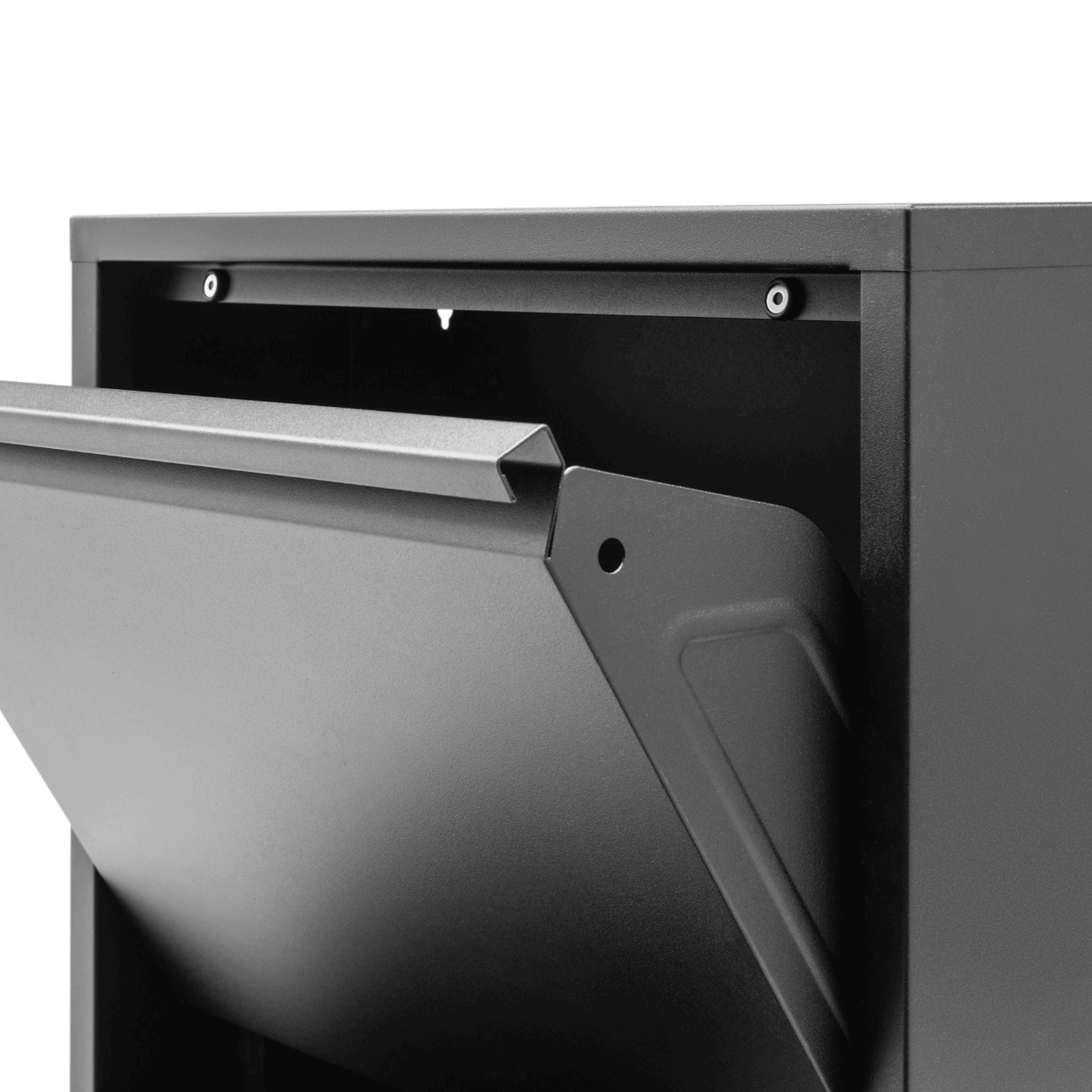 Stabiler 3‑Klappen Metall Schuhschrank Schwarz | Vormontiert & Magnet‑Klappen