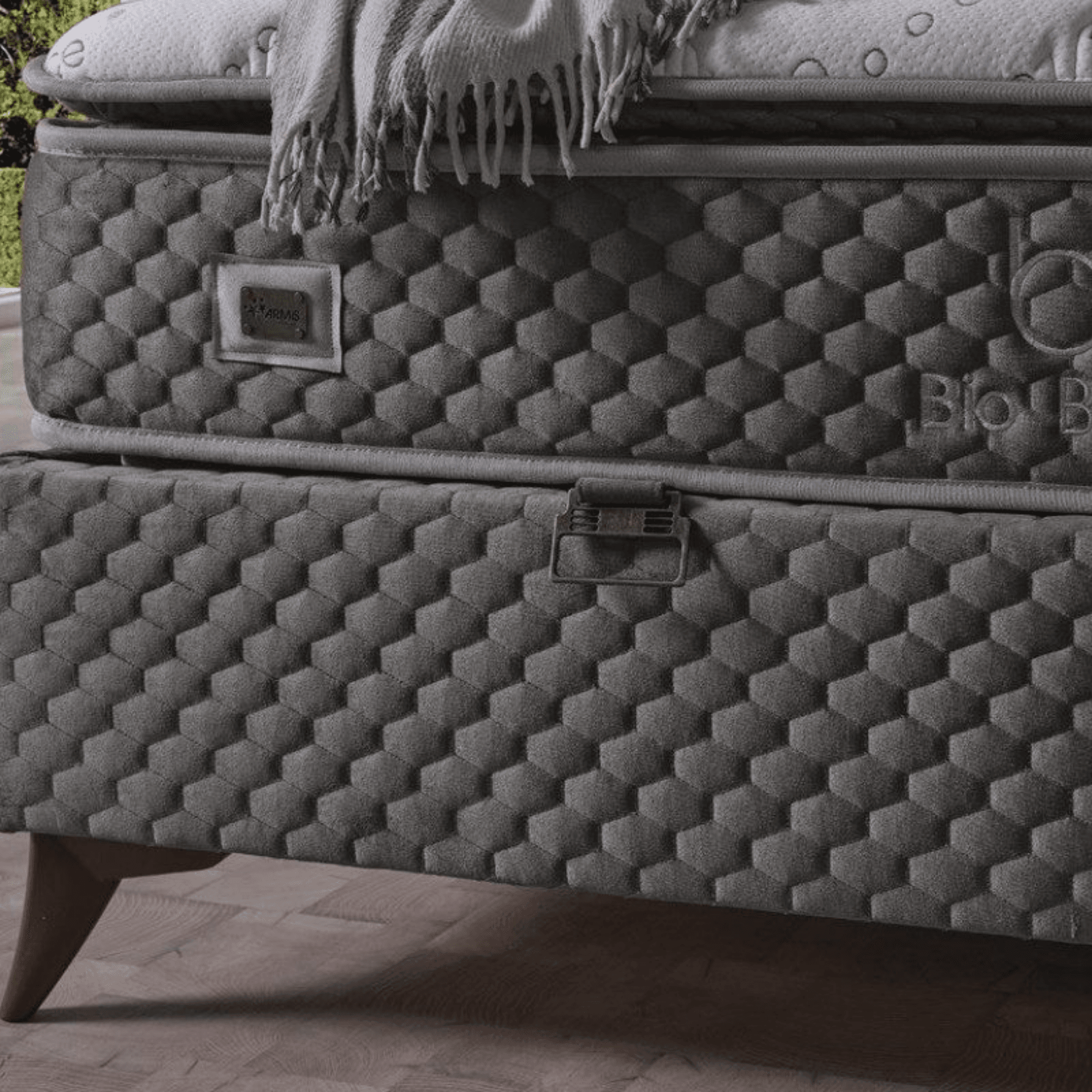 Armis Bio Balance Boxspringbett 160x200 mit Bettkasten und Matratze