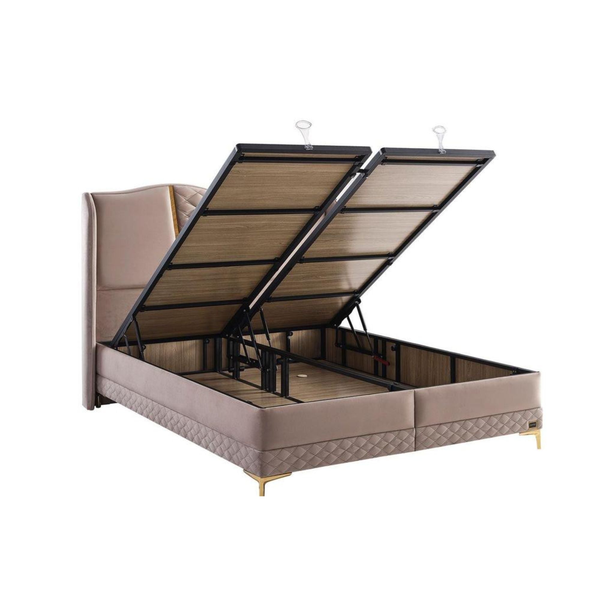 Bambi Luxia Boxspringbett 140x200 cm – H4 Komfort-Pad & Taschenfederkern