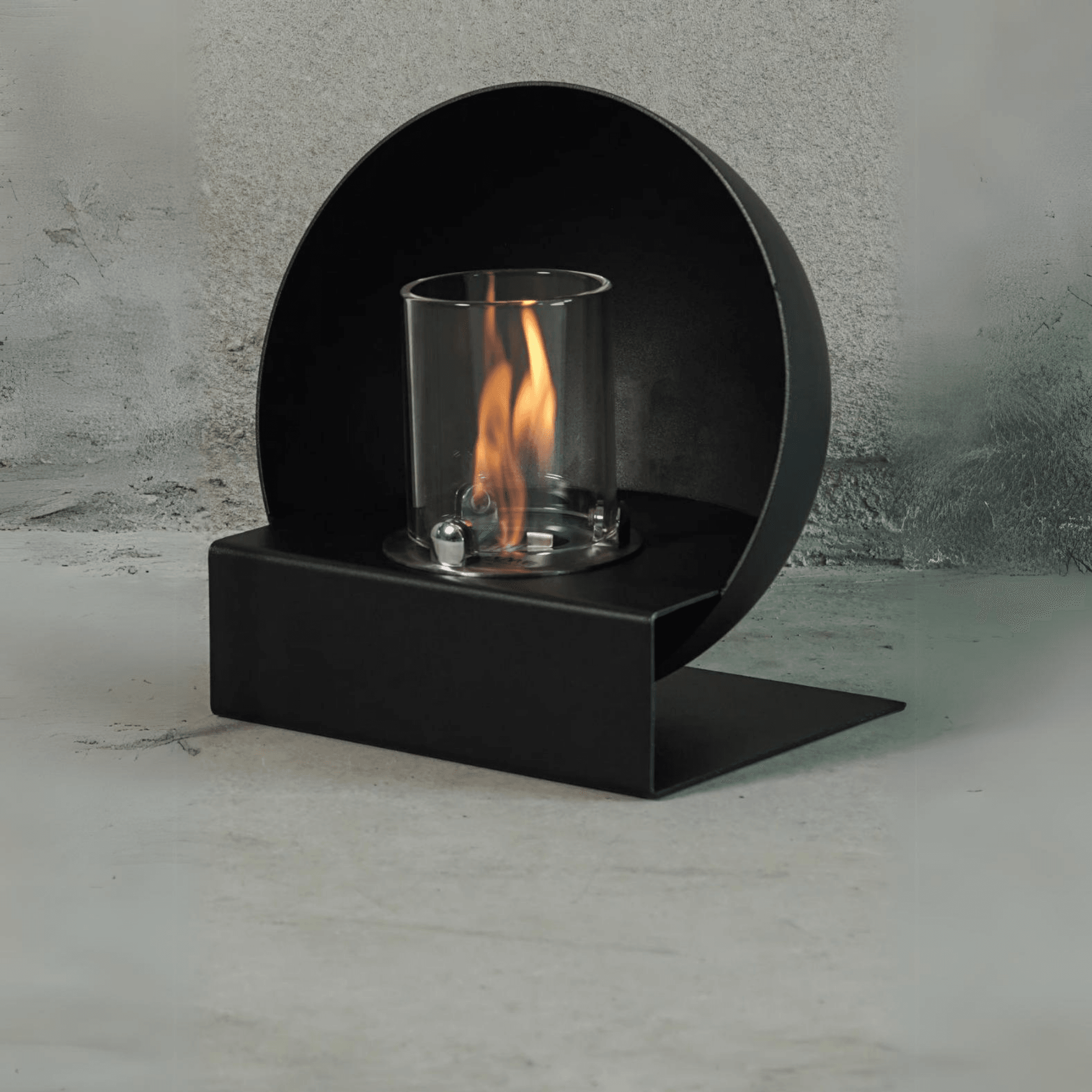 Korflame Metto Schwarzer Tischkamin