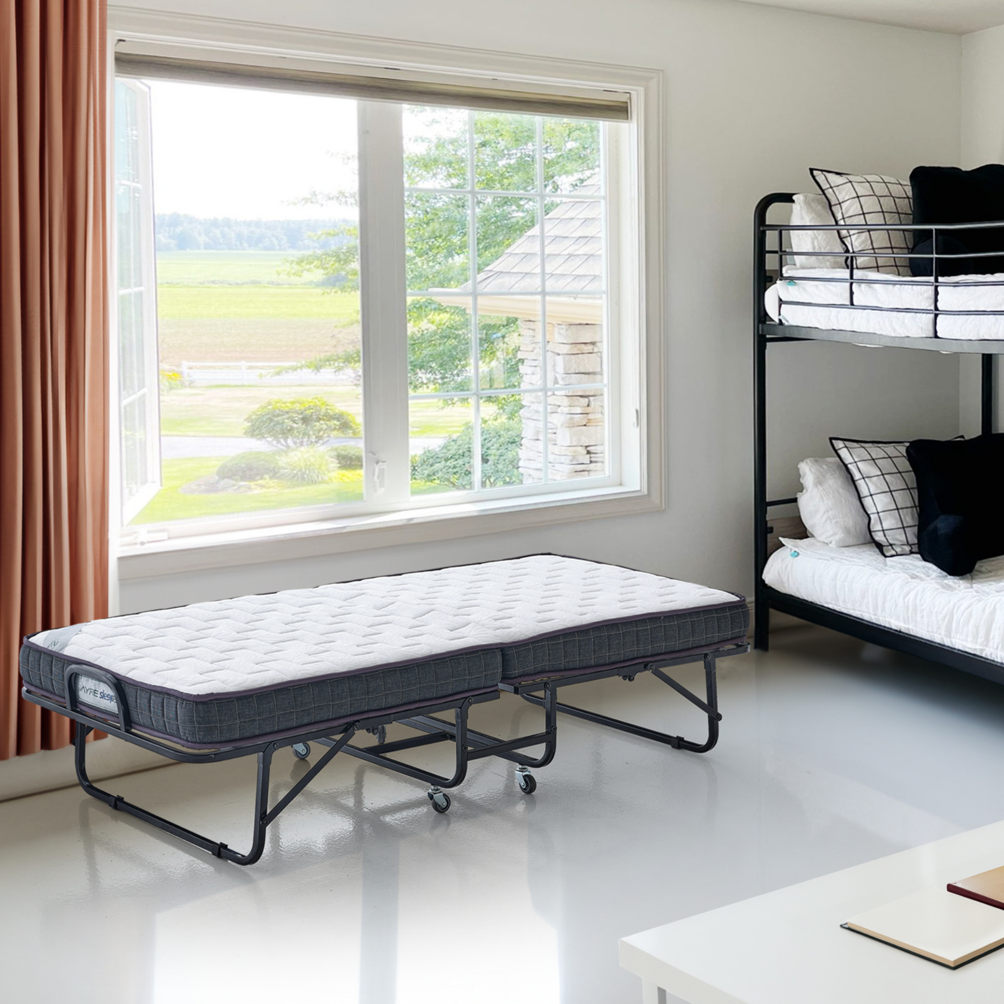 Klappbares Gästebett 90x190 cm Reisebett mit Matratze