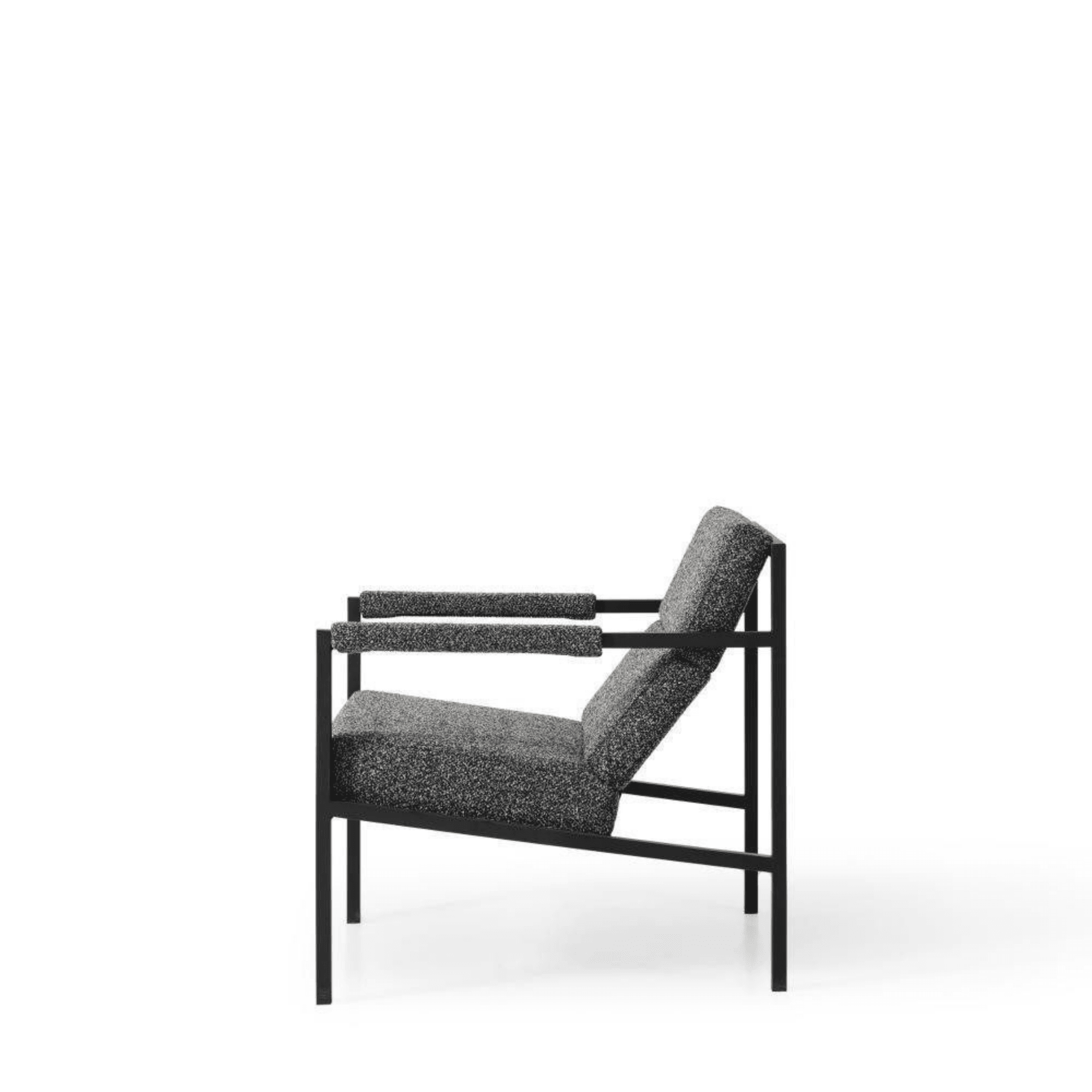 Sessel Polstersessel mit Metallrahmen Schwarz
