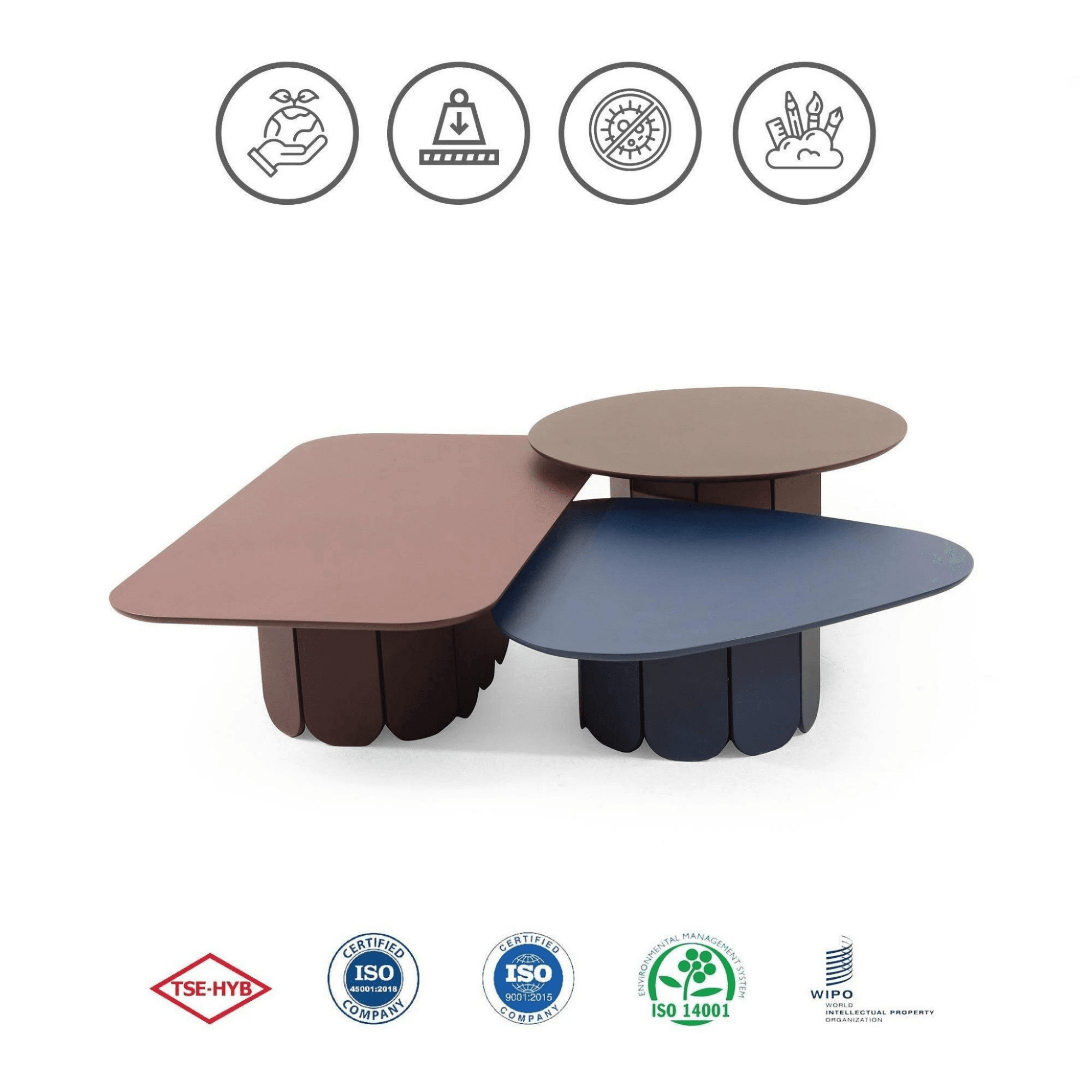 Couchtisch Modern Deko Wohnzimmertisch 3 er Set Möbel Metro