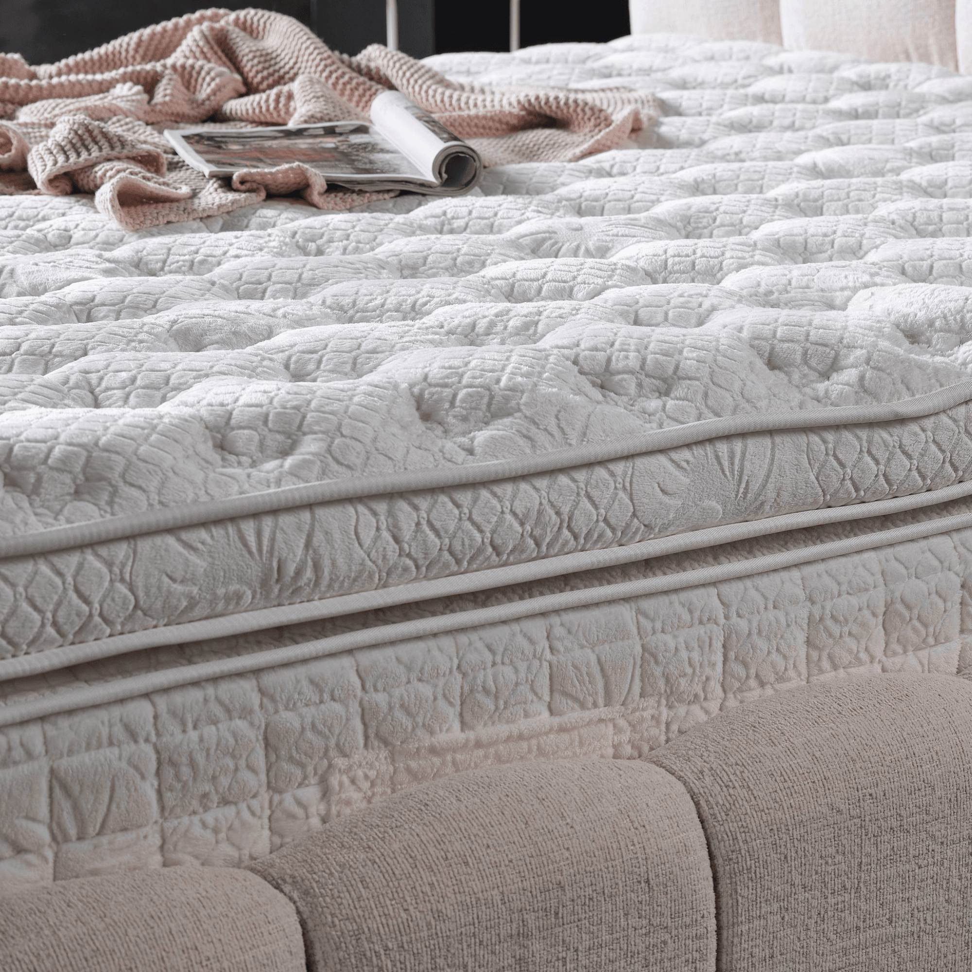 Armis Clouds Boxspringbett 160x200 mit Matratzen H2 Hartegrad