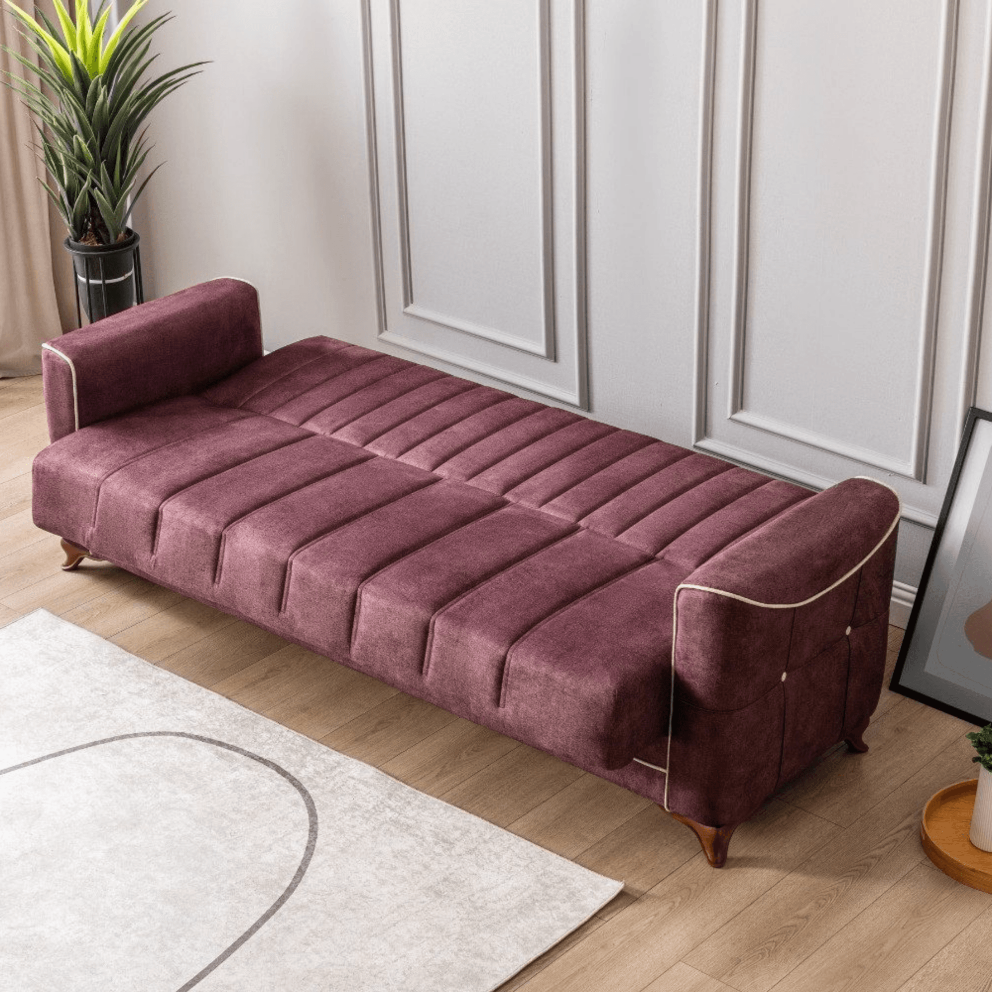 Gowoll 3-Sitzer Schlafsofa mit Schlaffunktion & Stauraum – Modell Perle