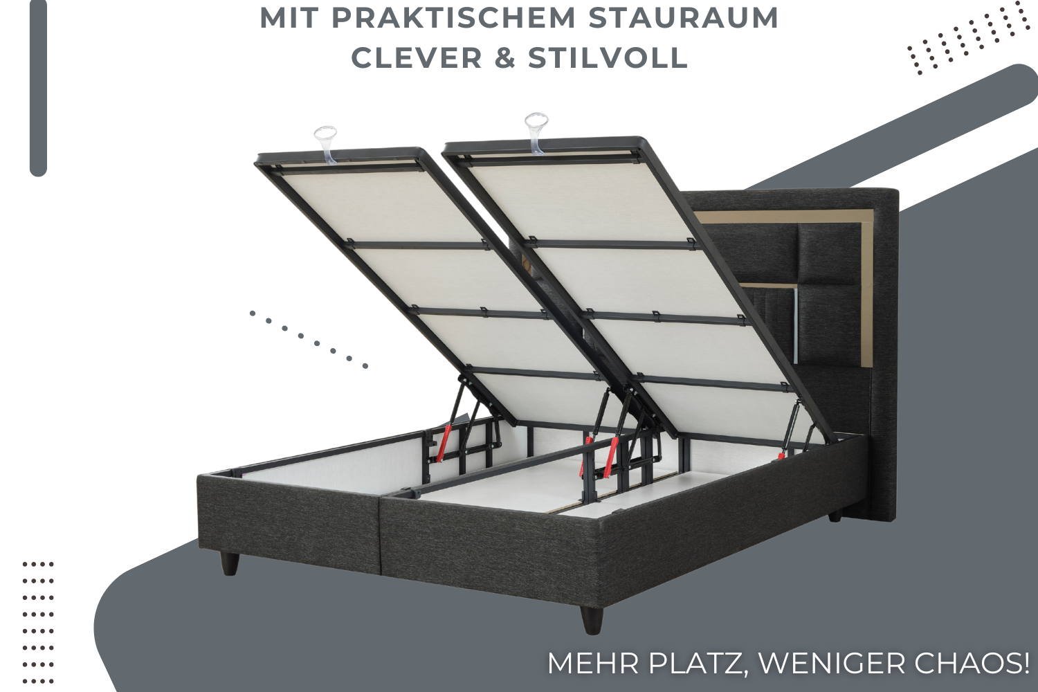 BSS MILANO Boxspringbett Set | Matratze H3 | Box und Kopfteil