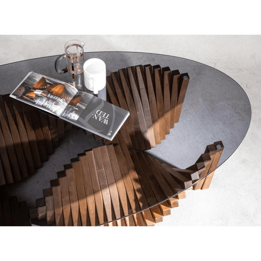 Couchtisch Ellipse Wohnzimmertisch Wanted Braun