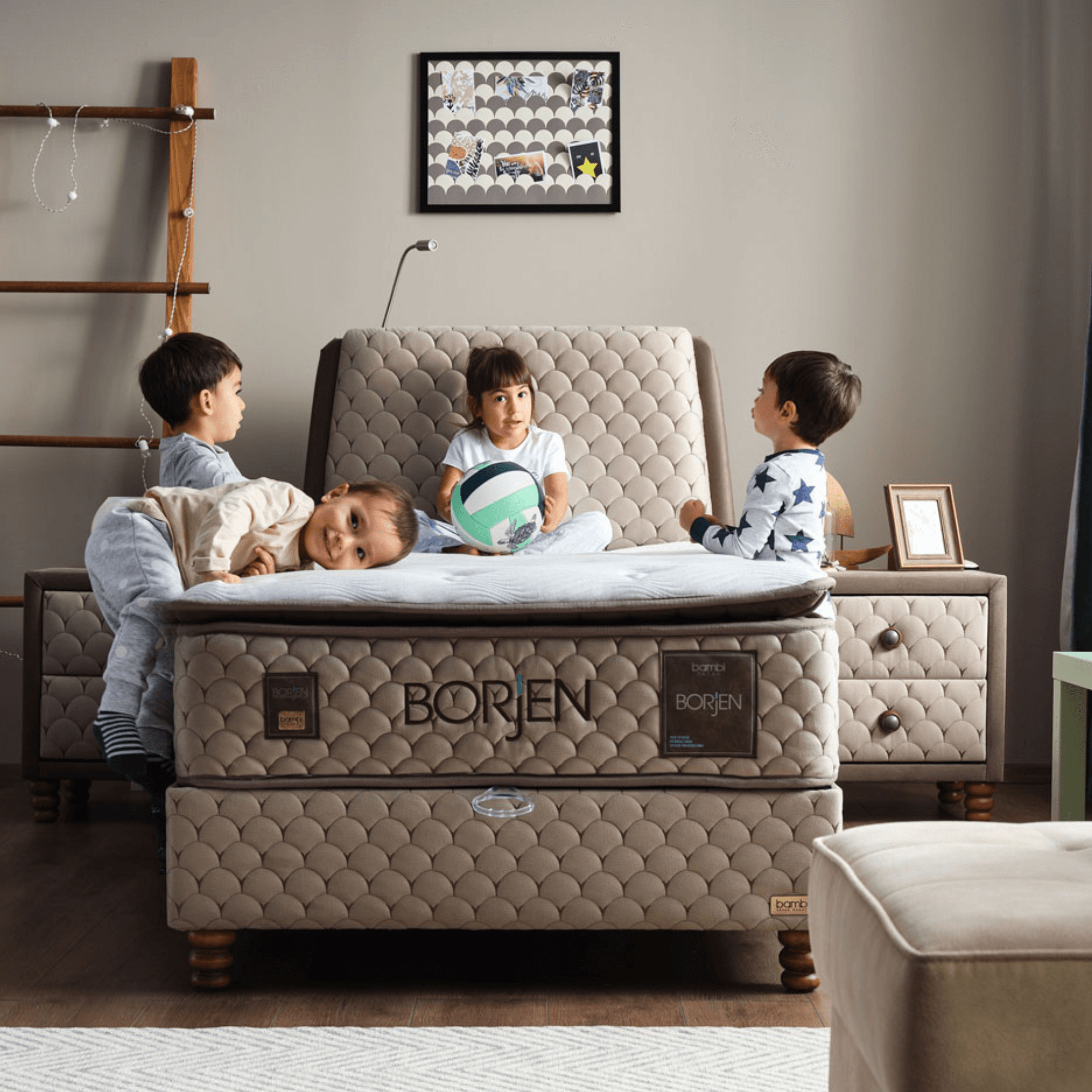 Bambi Borjen 9 Schichten mit Topper Höhe 32 cm Matratze 90x200 - 180x200