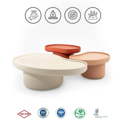 Gowoll Couchtisch Modern Deko Wohnzimmertisch Kidney
