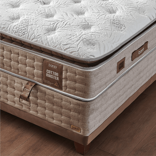 Bambi Cotton Master Boxspringbett Schlafzimmer Set mit 9 Schichten mit Topper Höhe 32 cm Matratze