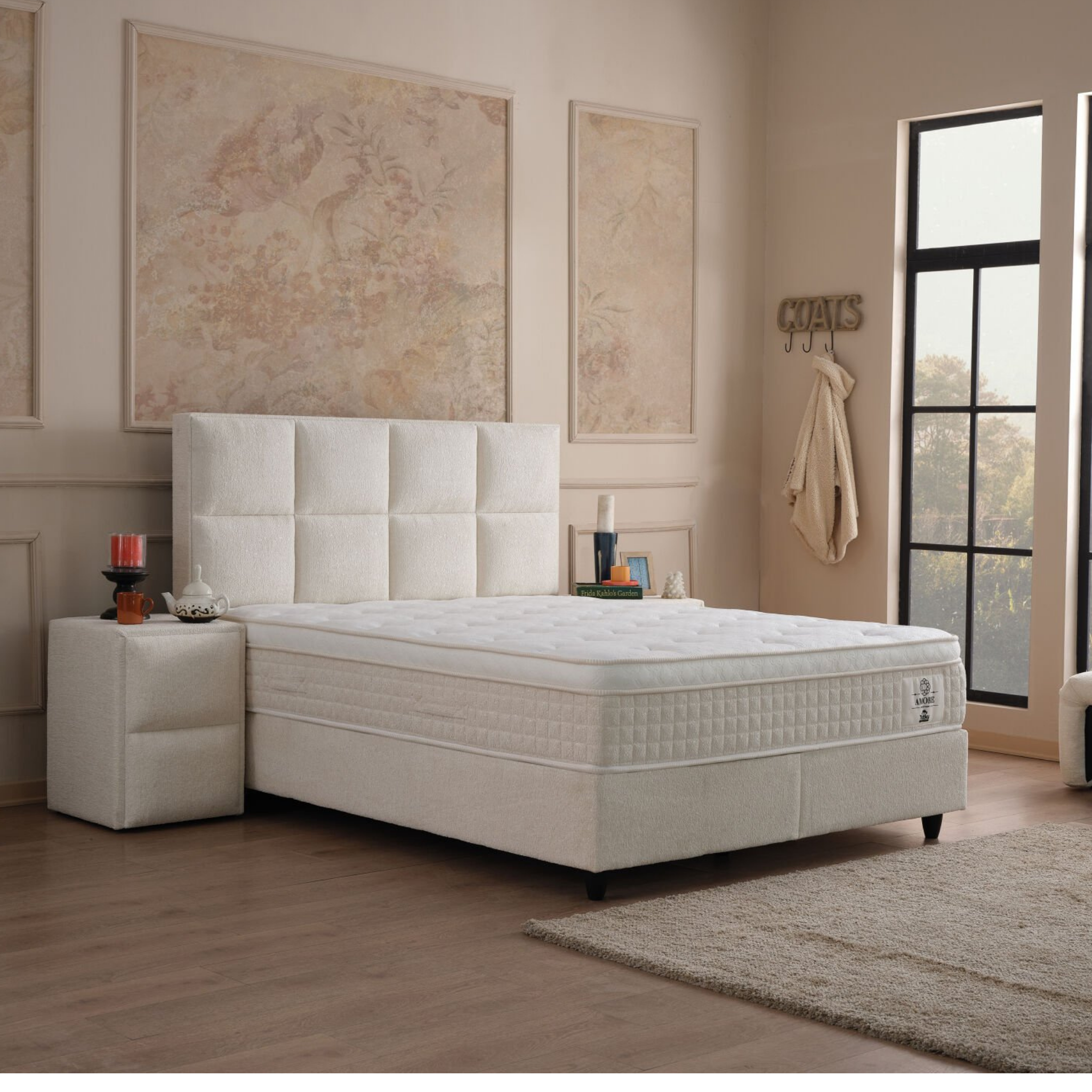 Boxspringbett mit Matratze Polsterbett Stauraumbett Betkasten inkl. Lieferung Amore