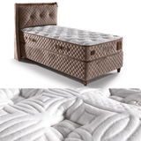 Bamboo Sleep Boxspringbett Set Schlafzimmer Set mit 7 Schichten Höhe 30 cm Matratze