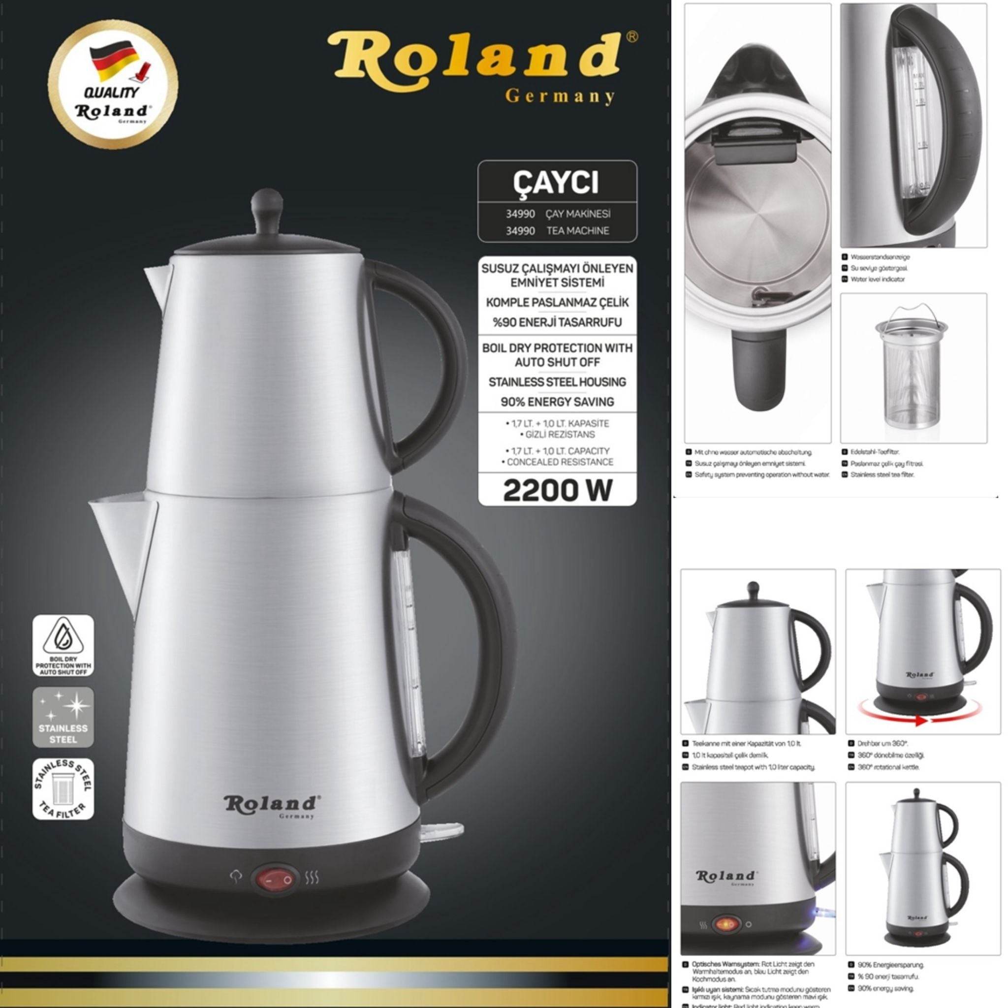 Kontaktgrill Multigrill Granit 2000W, Kasserolle, Teekocher, Mokkamaschine 4 in 1 Set