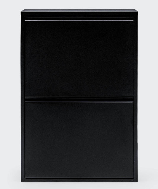 Gowoll Mülleimer Küche aus Fleckenfest Biomülleimer Wandmontage Abfalleimer Mülltrennsysteme Küchenmülleimer mit Herausnehmbarer Inneneimer Recycling system (4 x 15 L Schwarz)