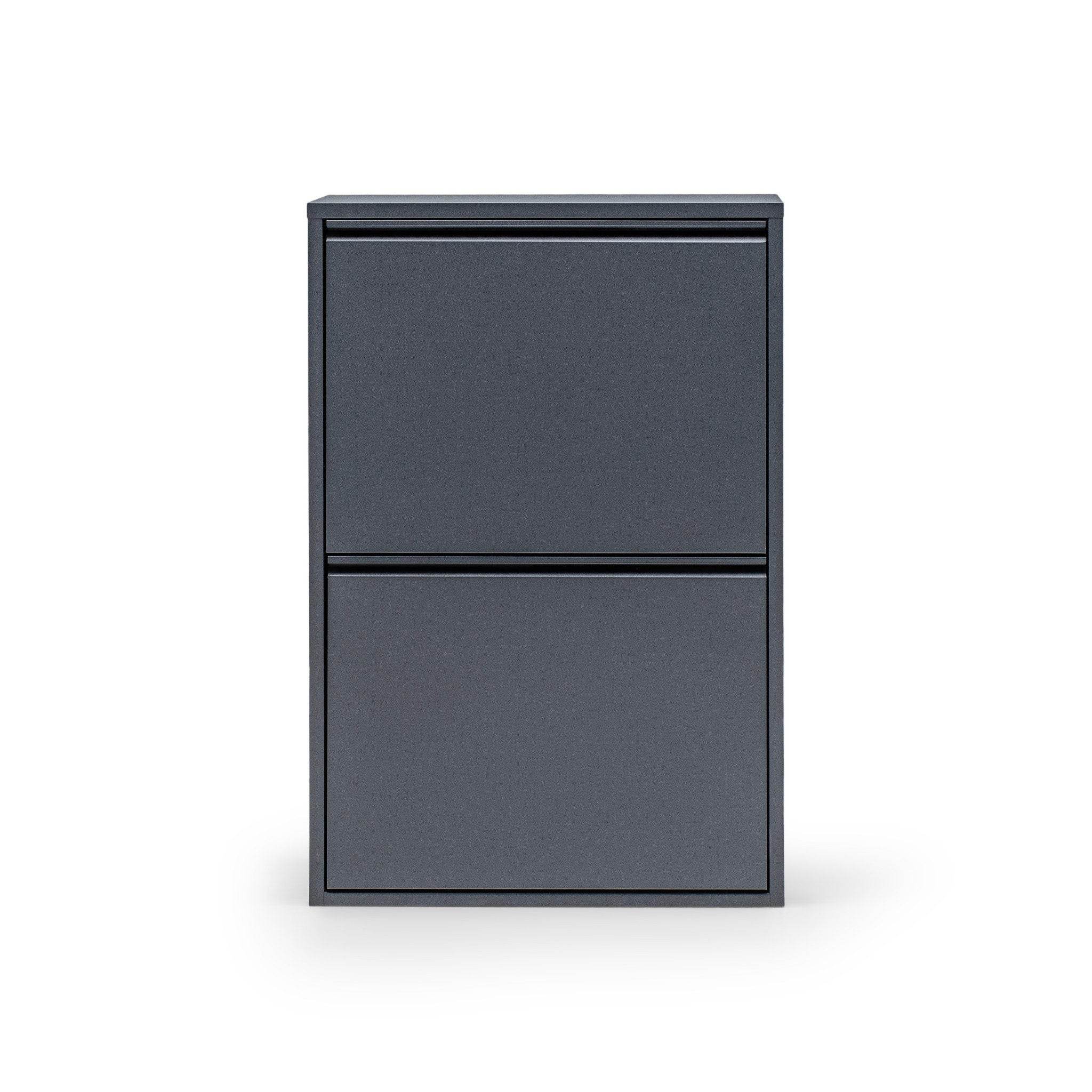 Gowoll Mülleimer Küche aus Fleckenfest Biomülleimer Wandmontage Abfalleimer Mülltrennsysteme Küchenmülleimer mit Herausnehmbarer Inneneimer Recycling system (4 x 15 L Anthrazit)