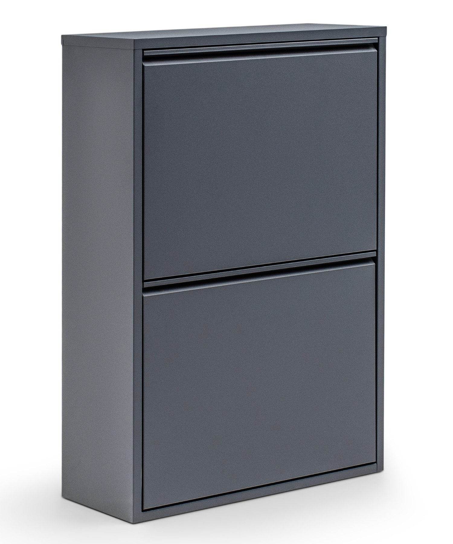 Gowoll Mülleimer Küche aus Fleckenfest Biomülleimer Wandmontage Abfalleimer Mülltrennsysteme Küchenmülleimer mit Herausnehmbarer Inneneimer Recycling system (4 x 15 L Anthrazit)