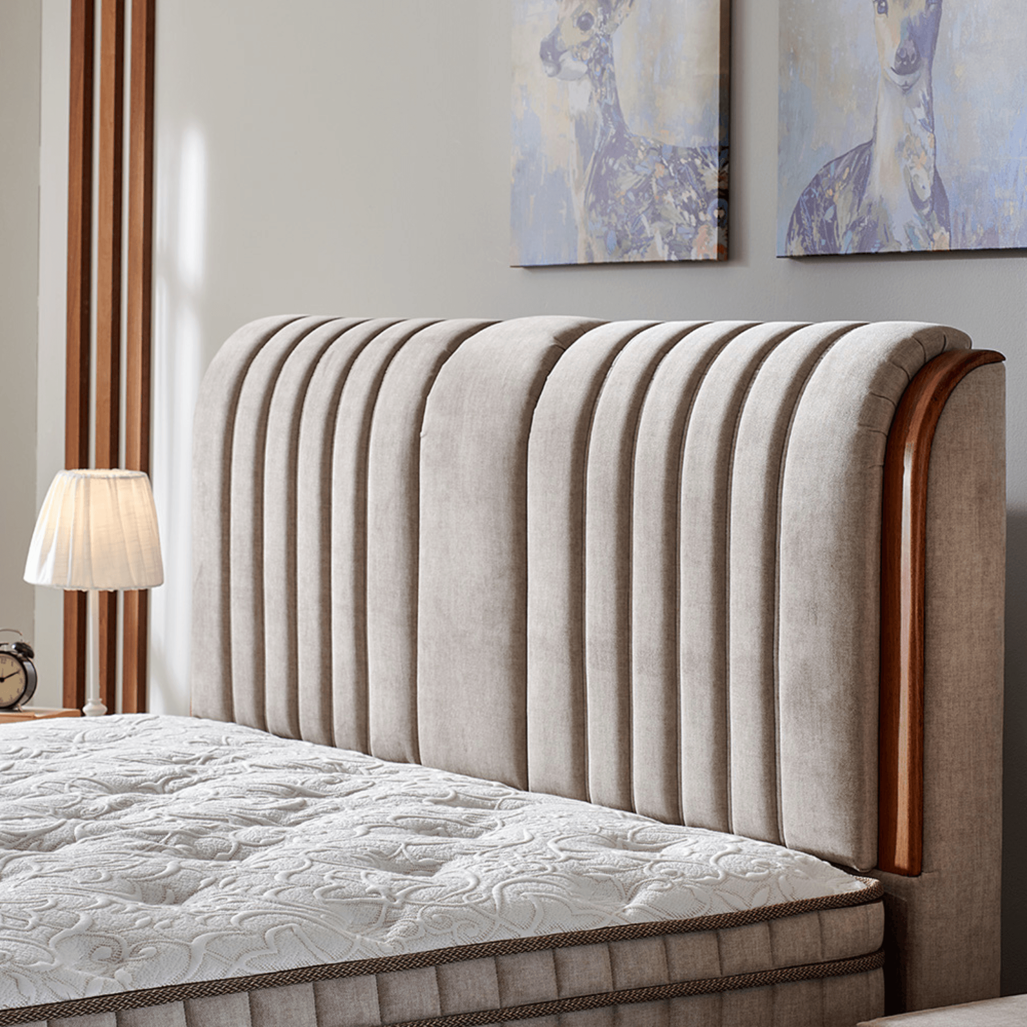 Bambi Kapok Naturel Boxspringbett Funktionsbett mit Bettkasten Boxspringbett 180x200 - 90x200