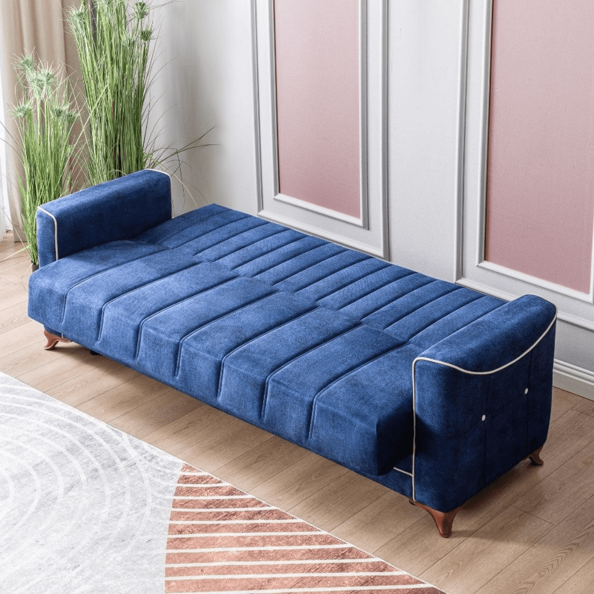 Gowoll 3-Sitzer Schlafsofa mit Schlaffunktion & Stauraum – Modell Perle