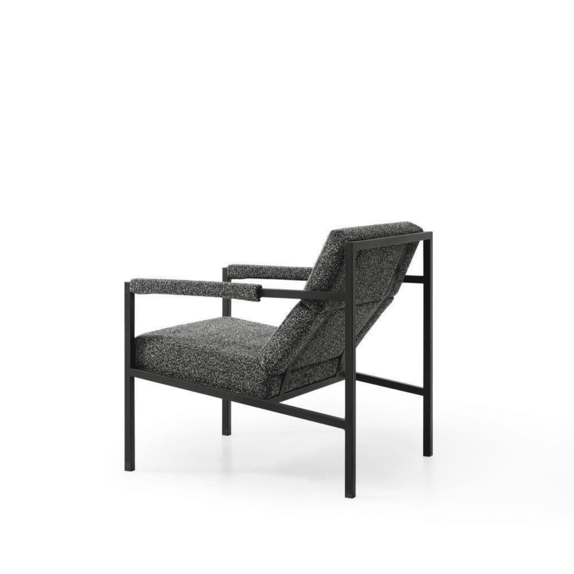 Sessel Polstersessel mit Metallrahmen Schwarz