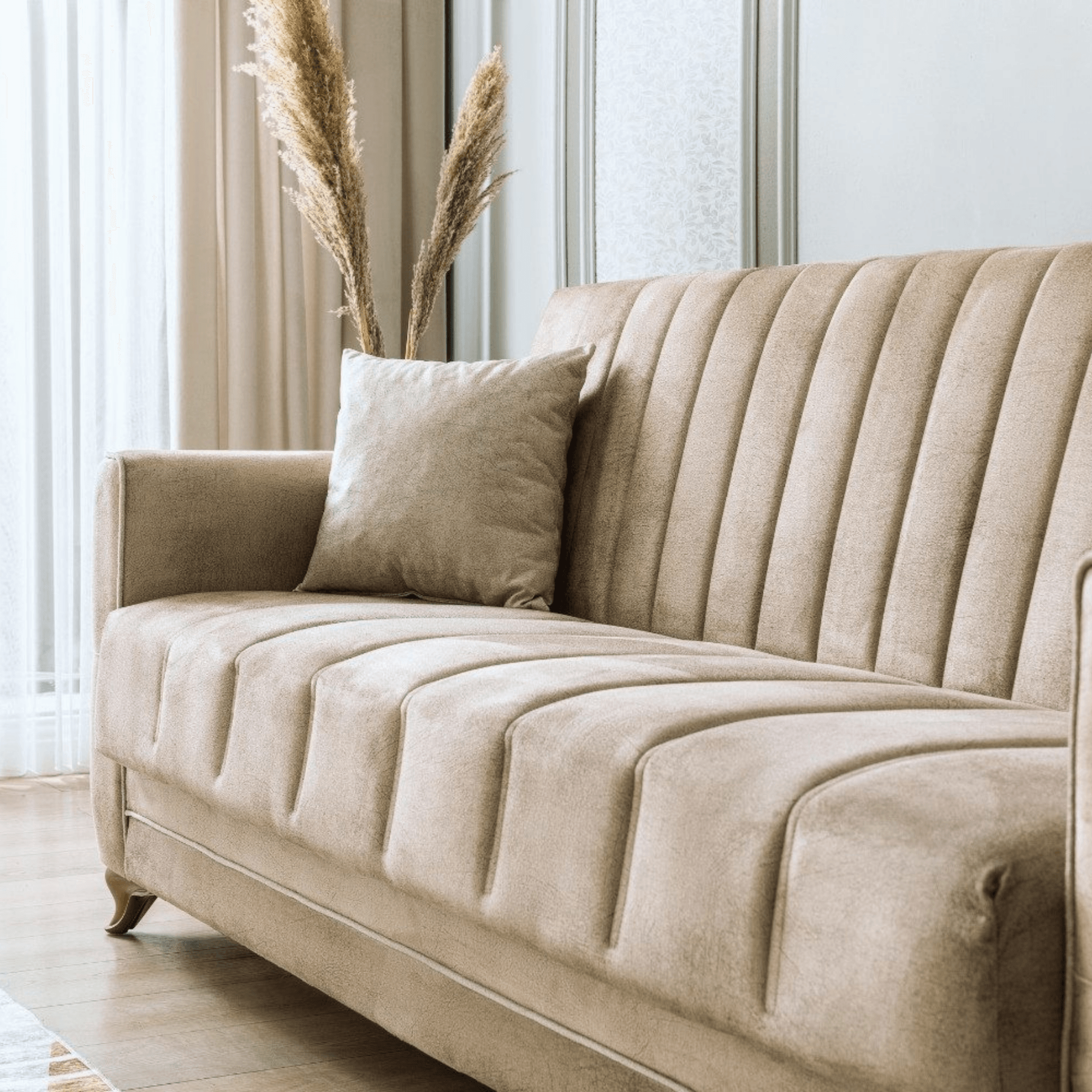 Gowoll 3-Sitzer Schlafsofa mit Schlaffunktion & Stauraum – Modell Perle
