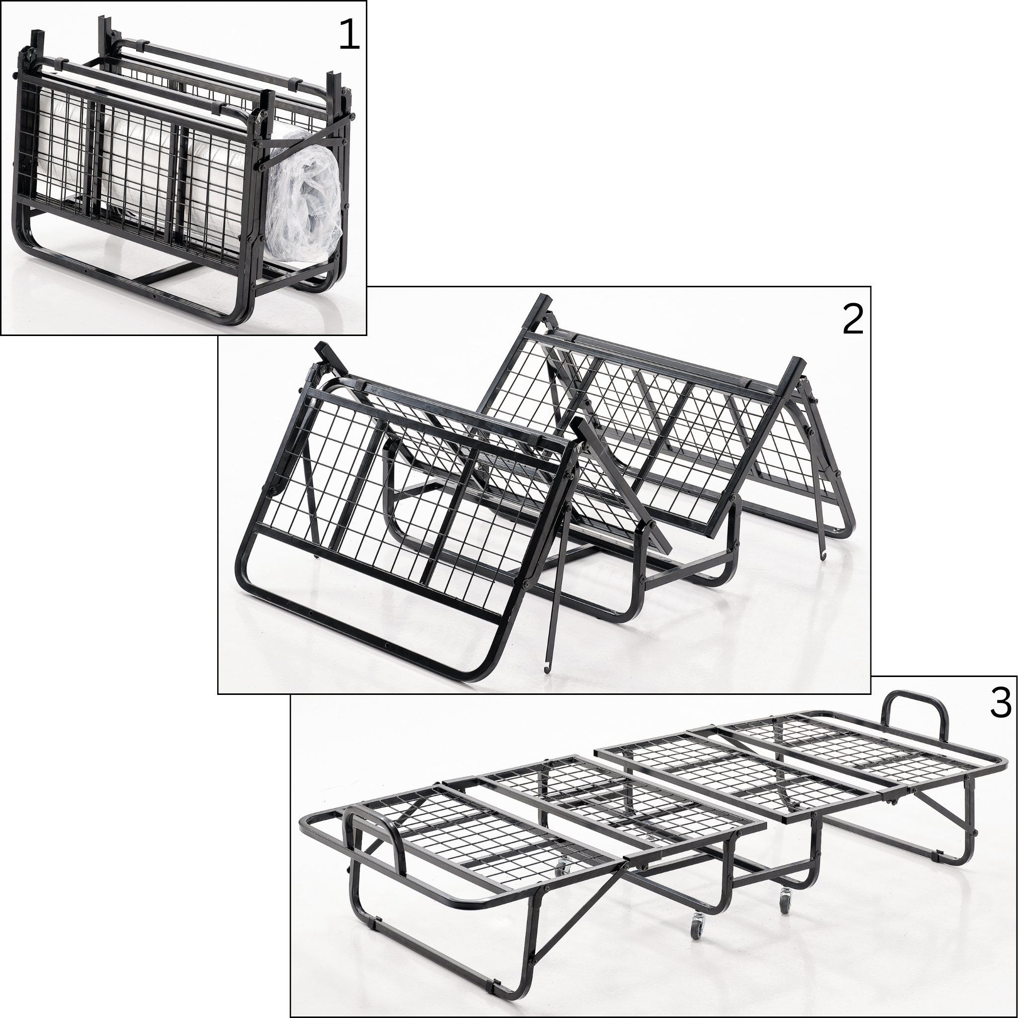 Klappbares Gästebett 90x190 cm Reisebett mit Matratze