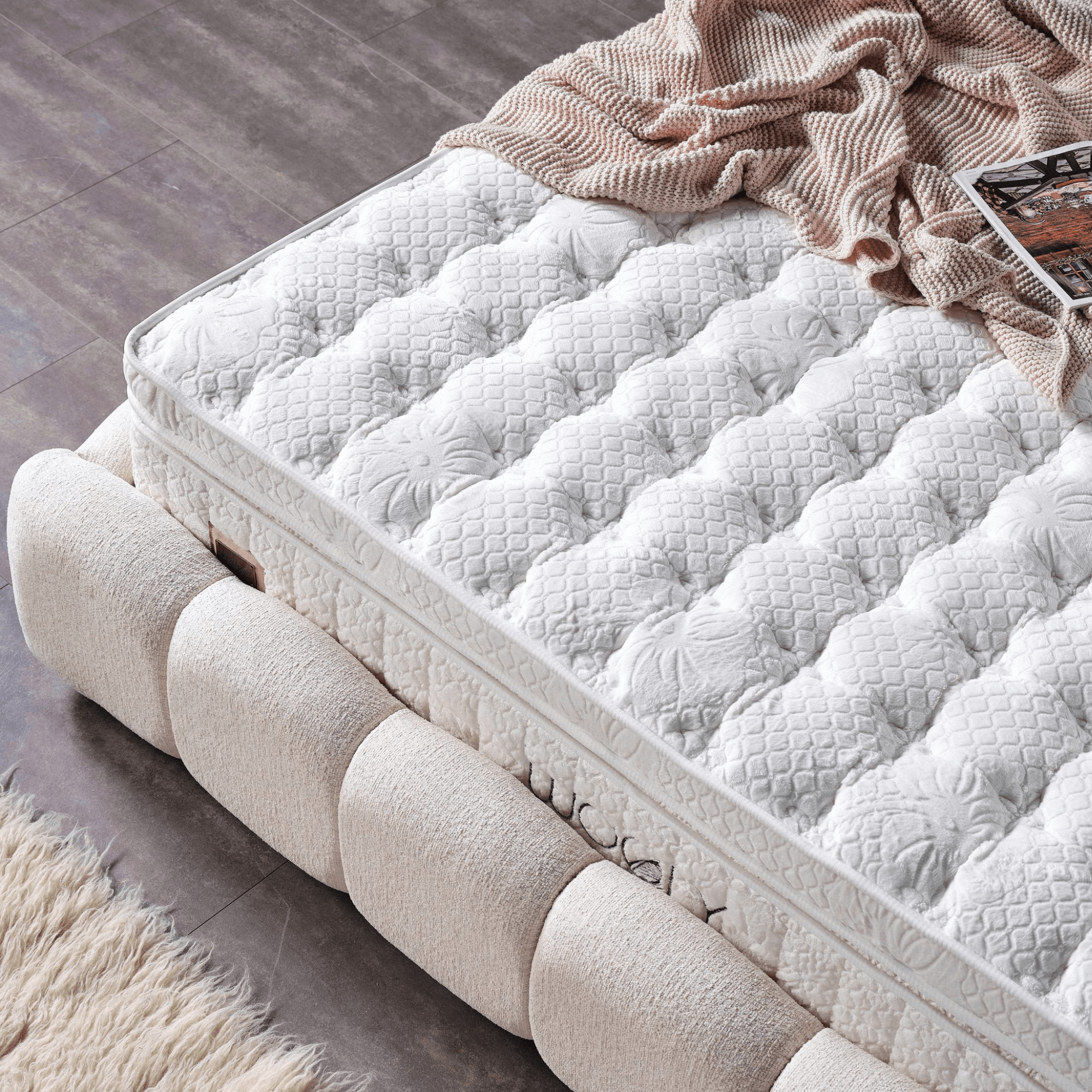 Armis Clouds Boxspringbett 160x200 mit Visco Matratze & Smart-Federung – H2 Härtegrad