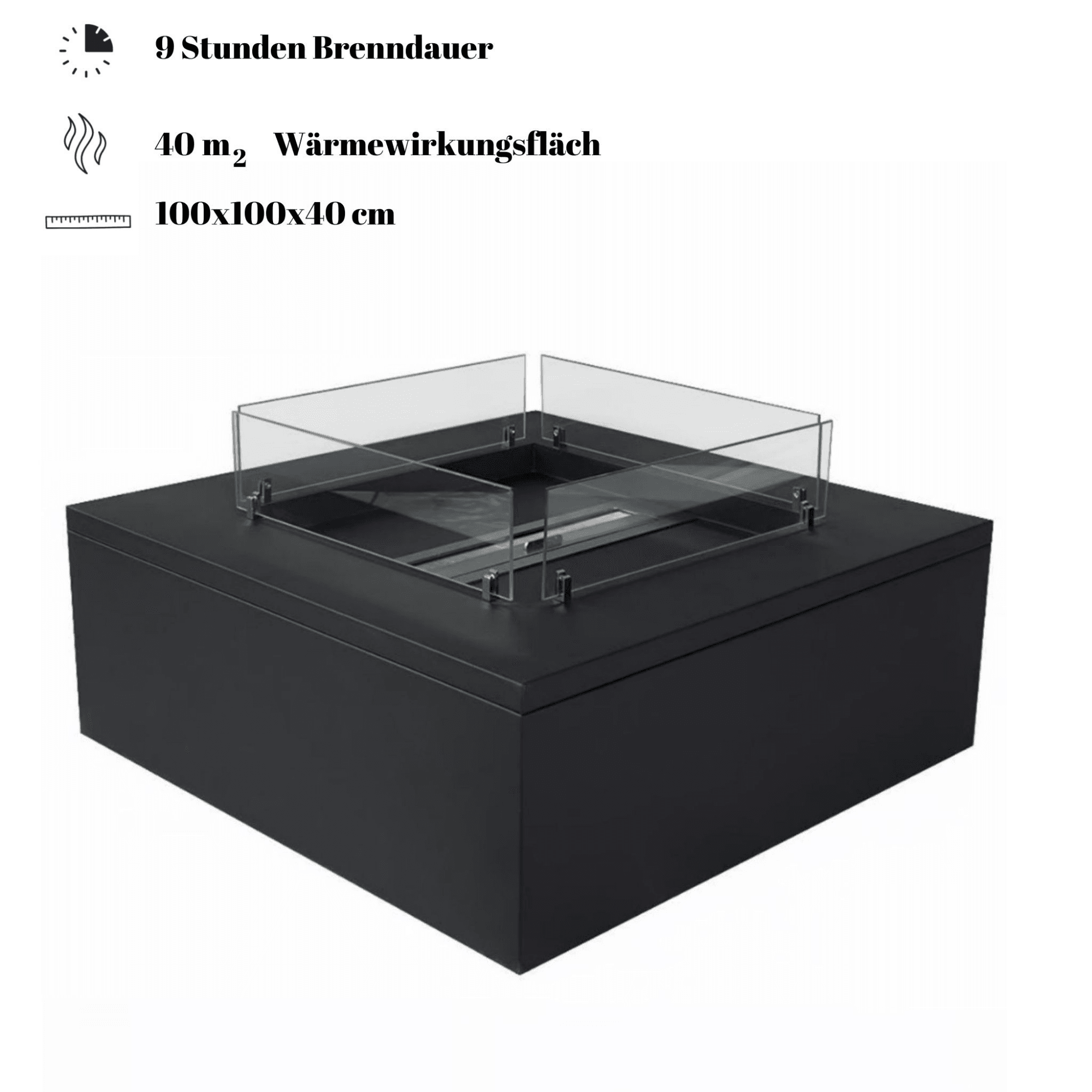 Korflame Petto Großer Kamin ohne Schornstein