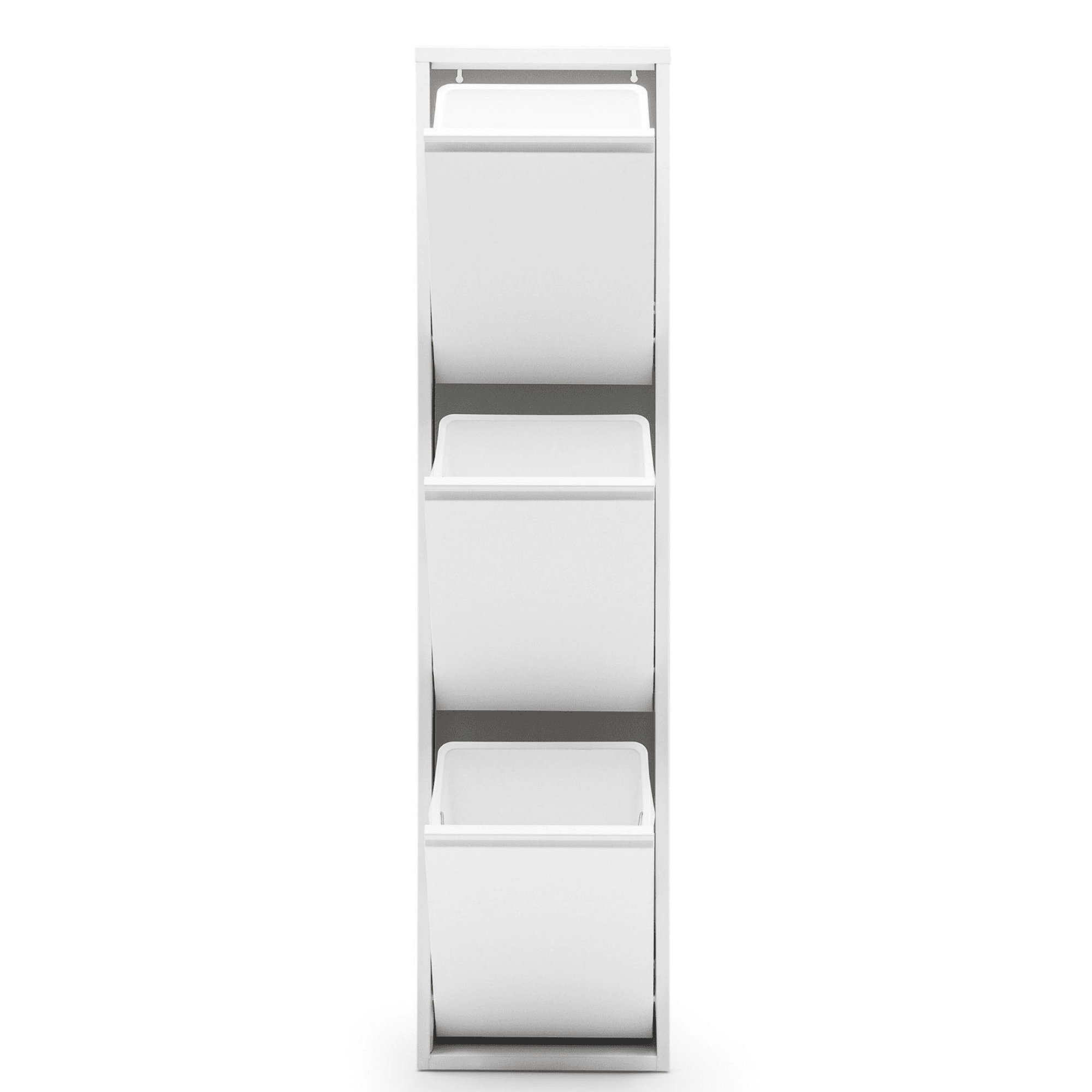 Gowoll Mülltrennsystem Mülltrennsystem 2-3-4 Fach Mülleimer Küche aus Metall Fleckenfest Wandmontage