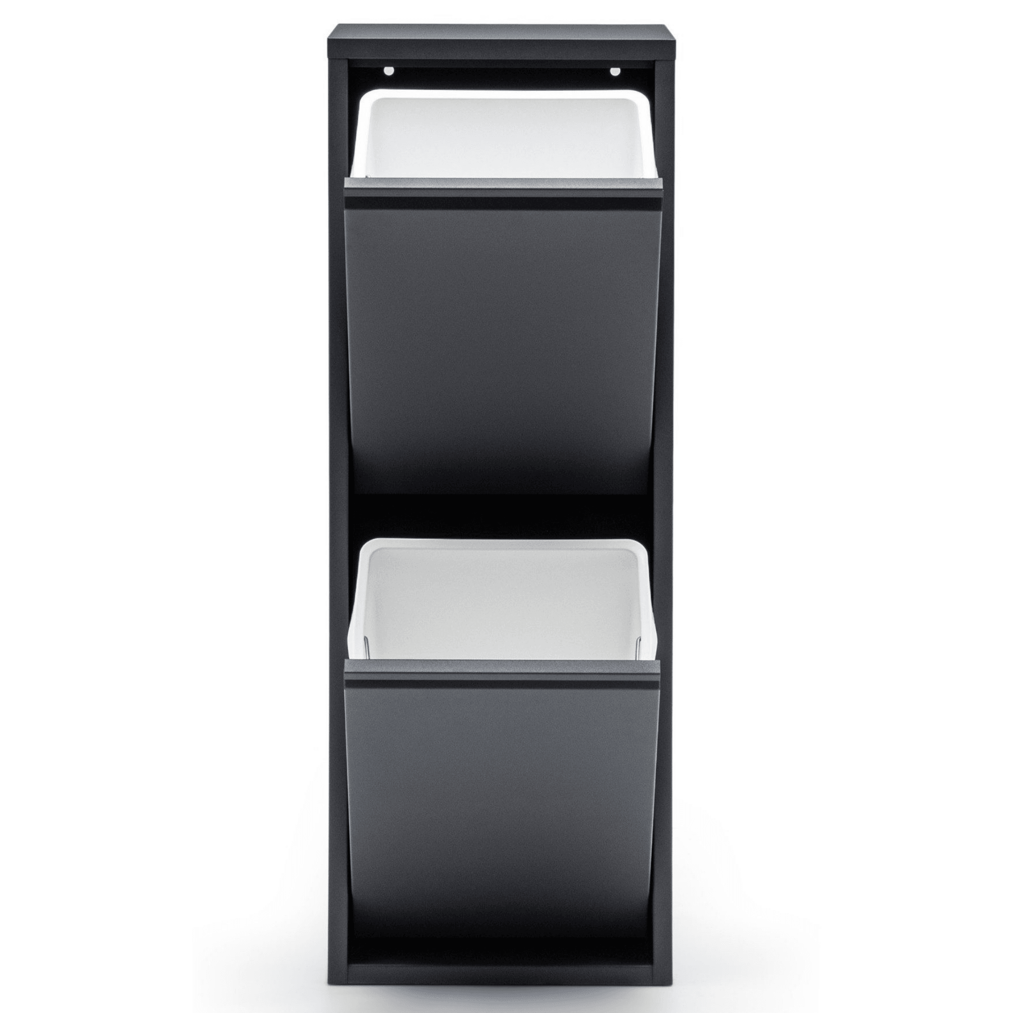 Gowoll Mülltrennsystem Mülltrennsystem 2-3-4 Fach Mülleimer Küche aus Metall Fleckenfest Wandmontage