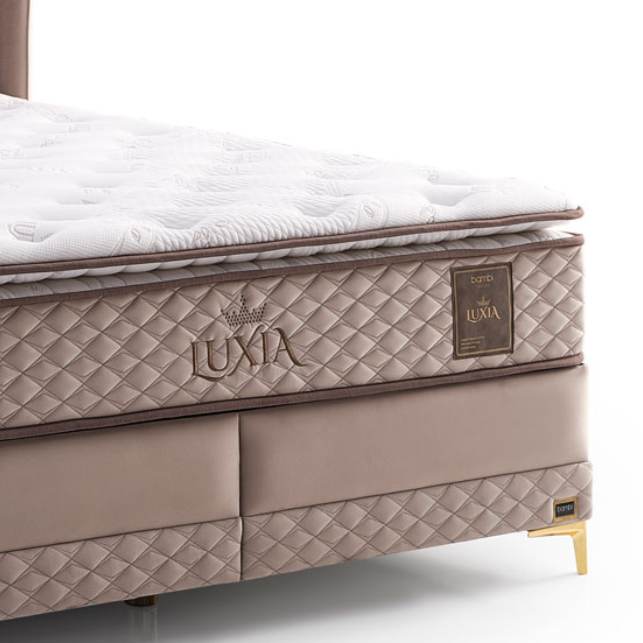 Bambi Luxia Boxspringbett 140x200 cm – H4 Komfort-Pad & Taschenfederkern