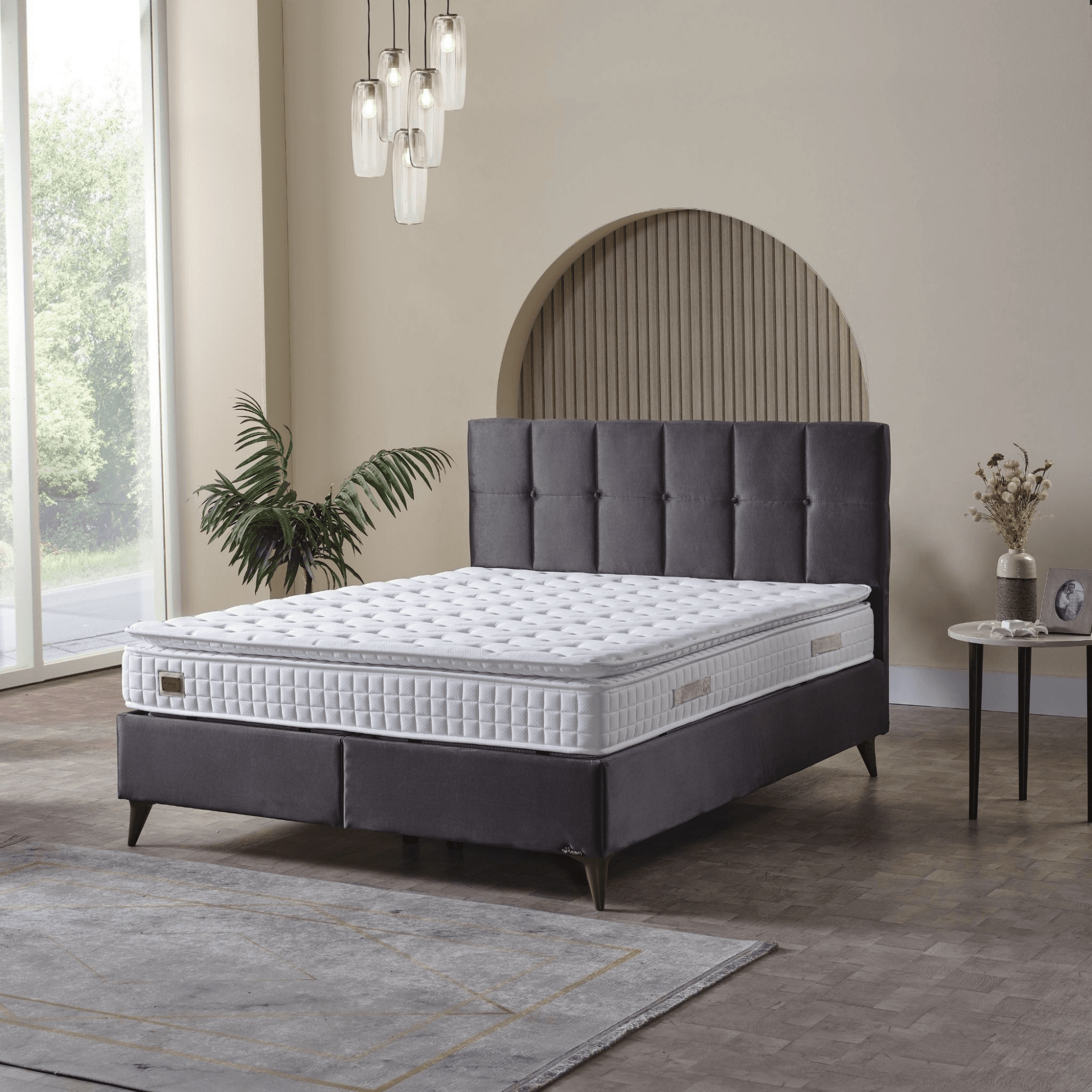 Armis Maxsleep Boxspringbett 160x200 Matratze H4 Topper
