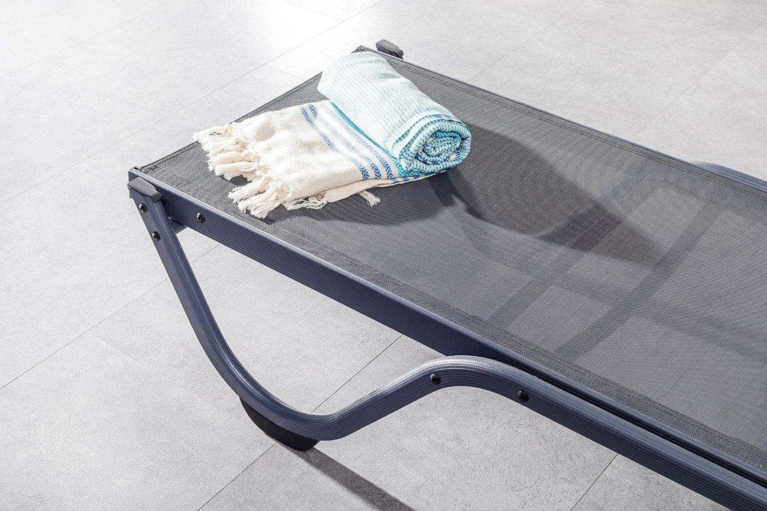 Gowoll Gala Ohne Armlehne Gartenliege mit Rollen Klappbar