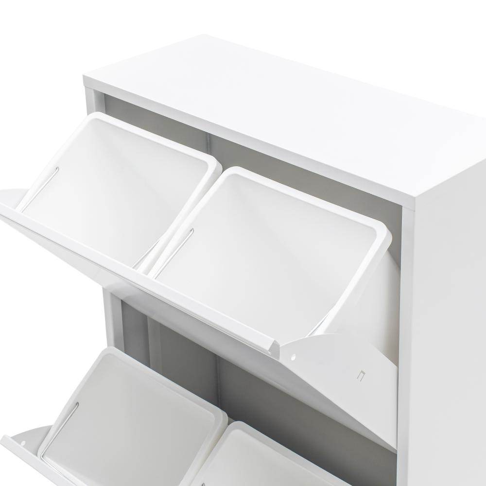 Gowoll Mülltrennsystem Mülltrennsystem 2-3-4 Fach Mülleimer Küche aus Metall Fleckenfest Wandmontage