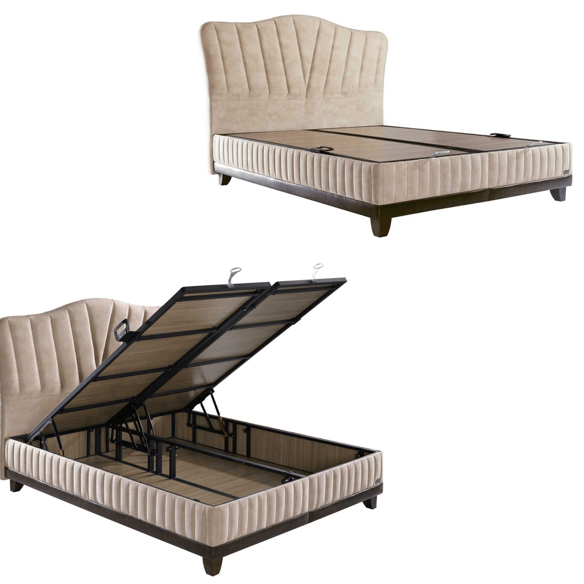 Bambi Thermic Prime Boxspringbett mit Matratze & Bettkästen | Stauraumbett H4/H5, Orthopädisch & Atmungsaktiv