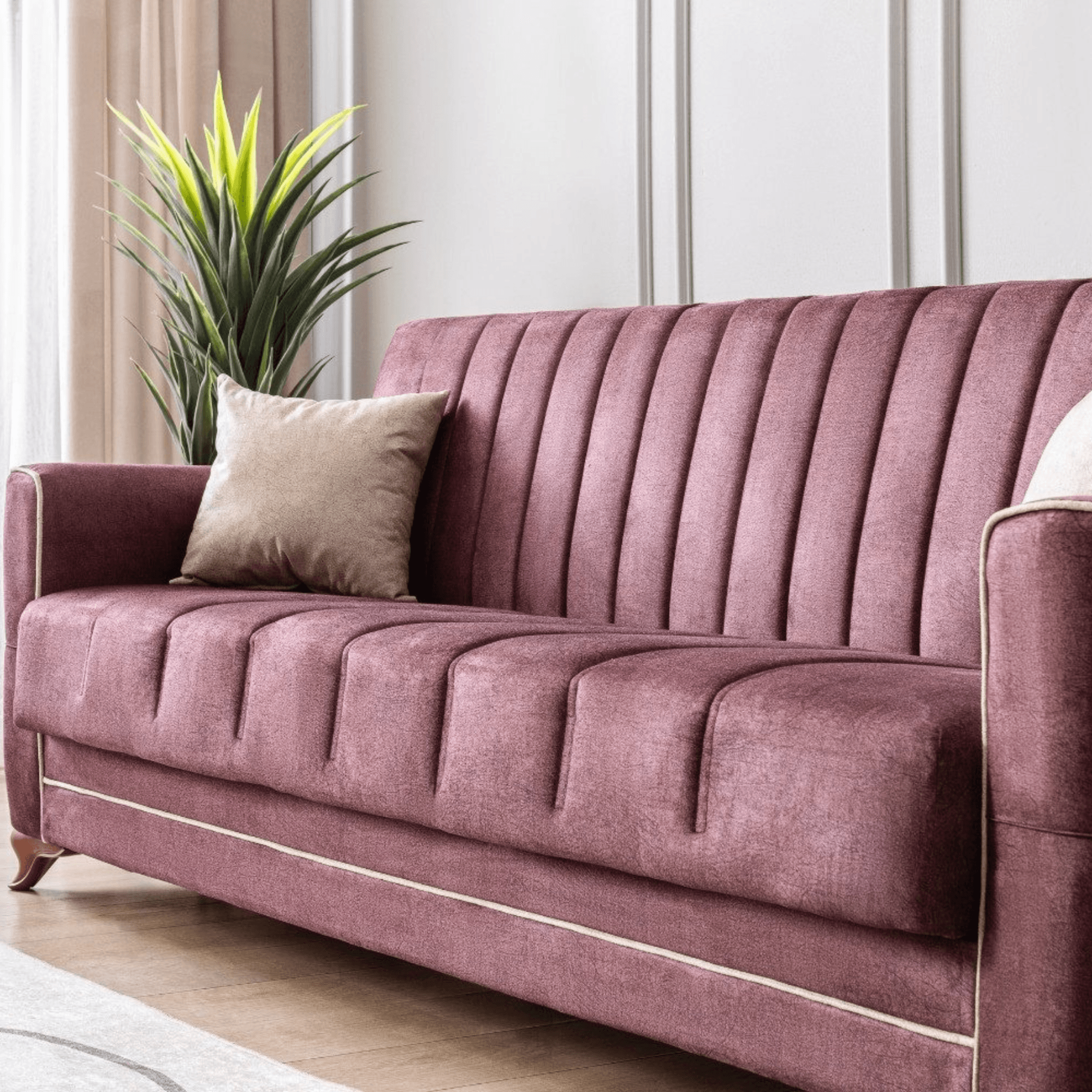 Gowoll 3-Sitzer Schlafsofa mit Schlaffunktion & Stauraum – Modell Perle