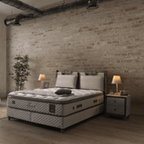 Bambi Magnasand Therapy Boxspringbett Set | Orthopädisch H3, Magnetischer Sand & Taschenfederkern