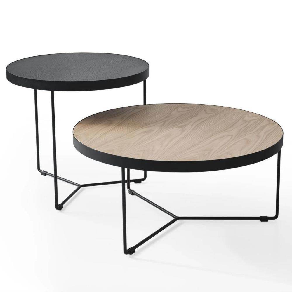 Gowoll Couchtisch Rund 2er Set Wohnzimmertisch