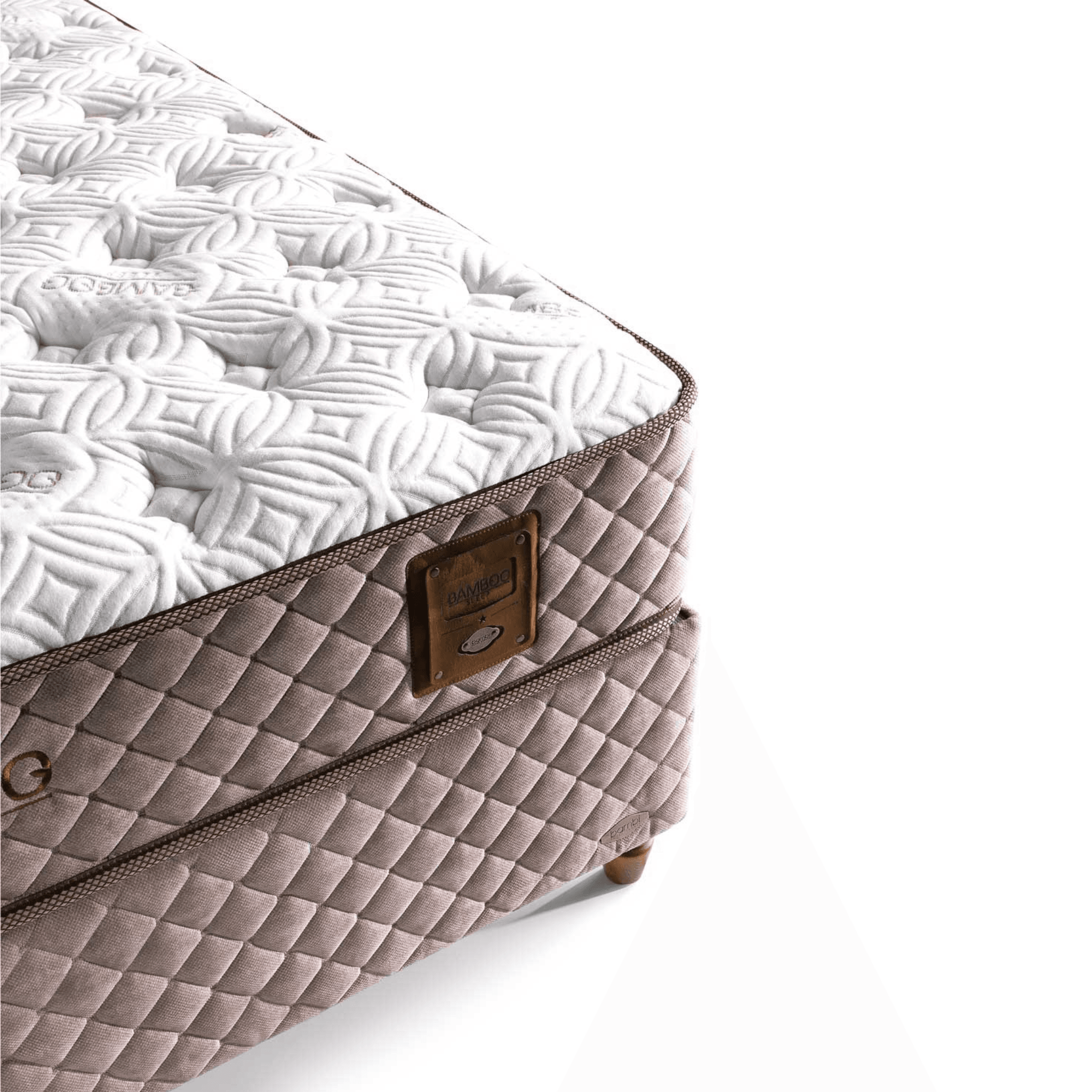 Bamboo Sleep Boxspringbett Set Schlafzimmer Set mit 7 Schichten Höhe 30 cm Matratze