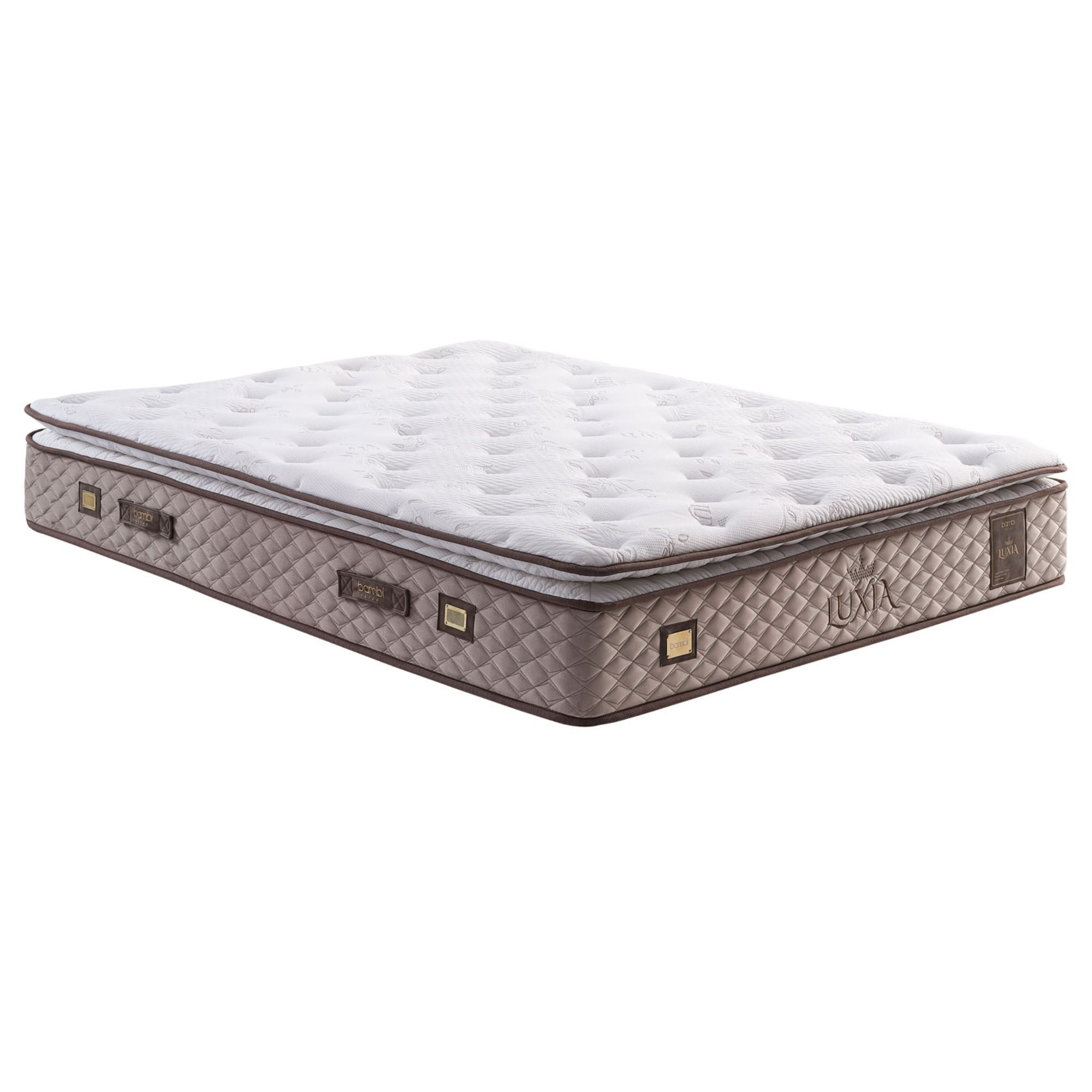 Bambi Luxia Boxspringbett 140x200 cm – H4 Komfort-Pad & Taschenfederkern