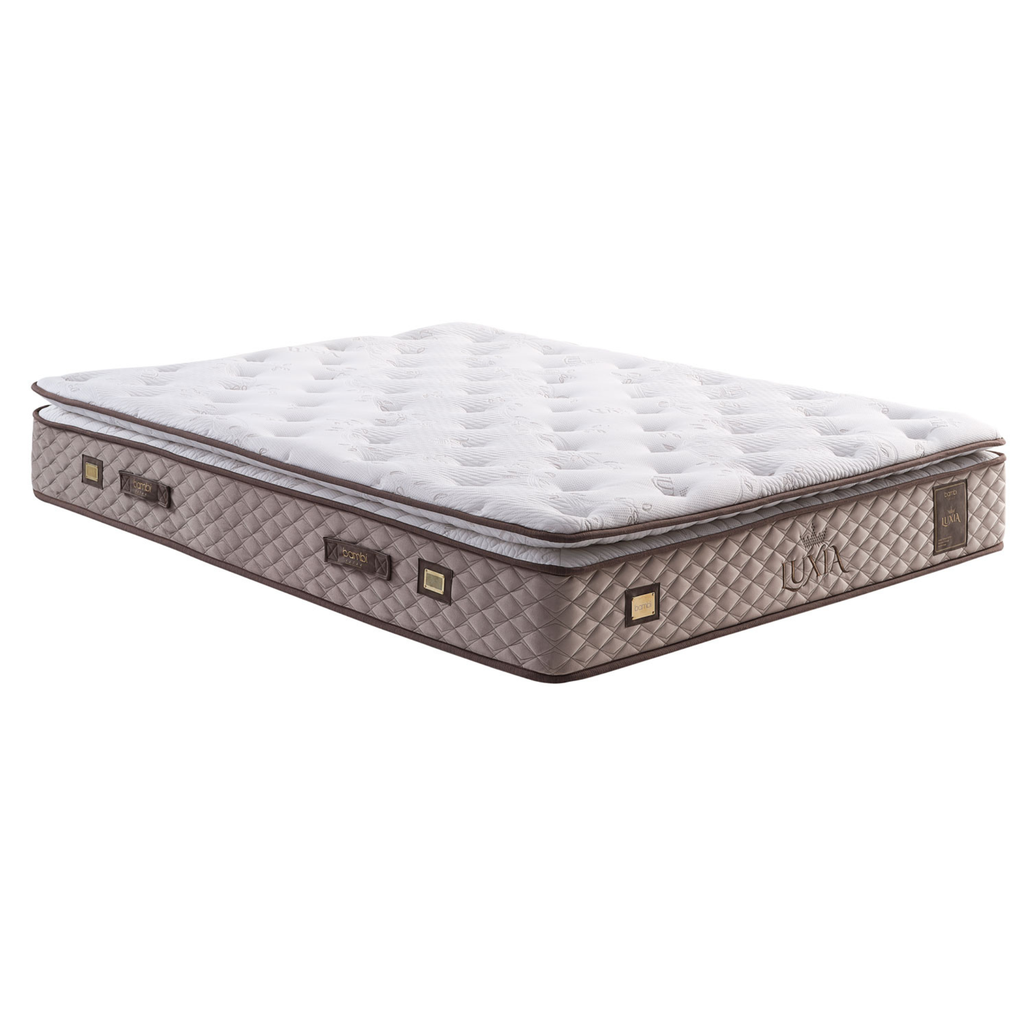 Bambi Luxia Boxspringbett 140x200 cm – H4 Komfort-Pad & Taschenfederkern