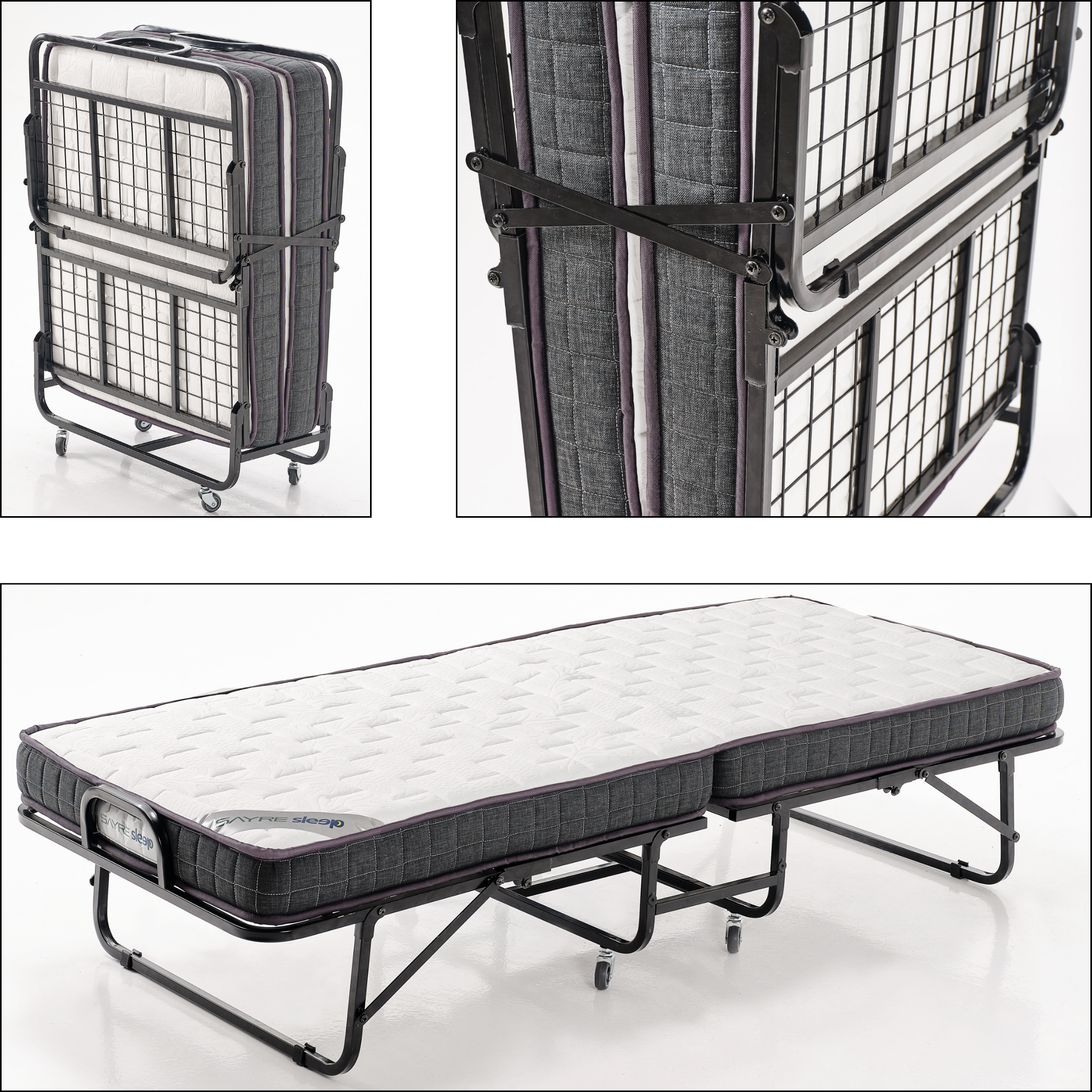 Klappbares Gästebett 90x190 cm Reisebett mit Matratze