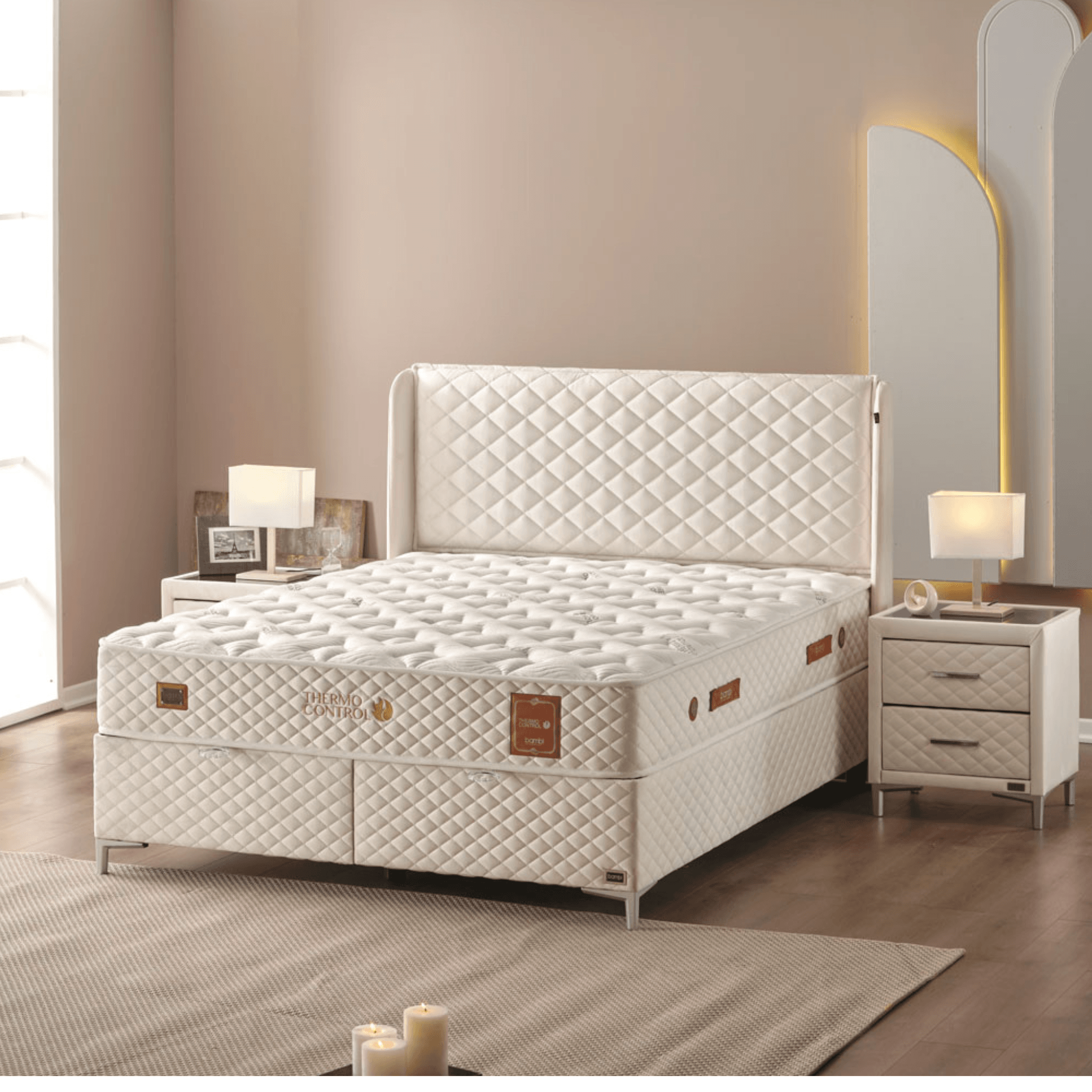 Thermo Control Boxspringbett mit Matratze & Bettkästen
