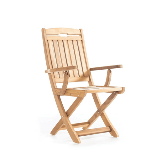 Holzstuhl Chair aus Iroko Massivholz mit Klappbar