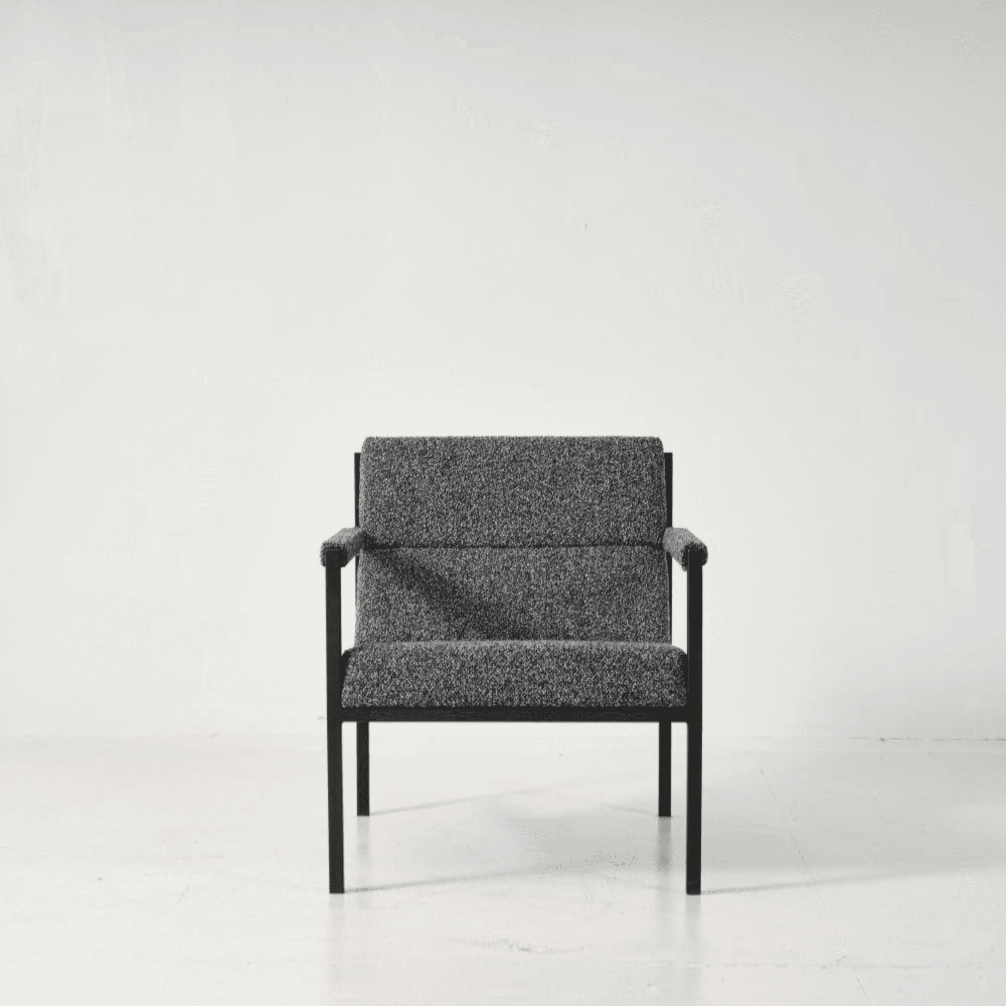 Sessel Polstersessel mit Metallrahmen Schwarz