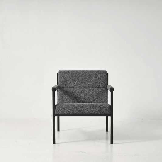Sessel Polstersessel mit Metallrahmen Schwarz