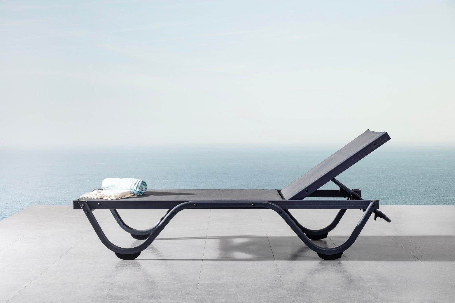 Gowoll Gala Ohne Armlehne Gartenliege mit Rollen Klappbar